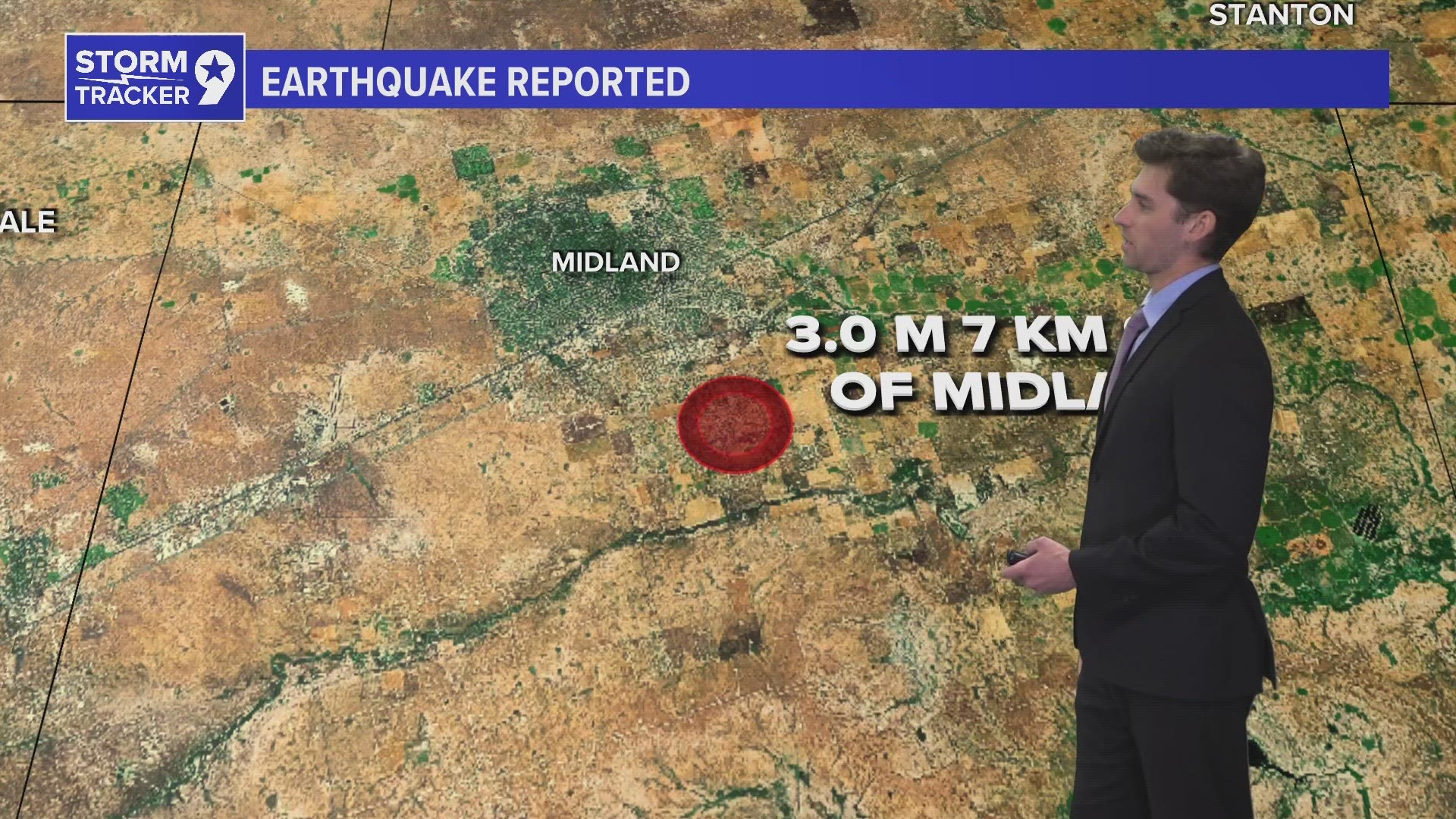 NewsWest 9 can confirm that a 3.0 earthquake was recorded seven kilometers southeast of Midland.