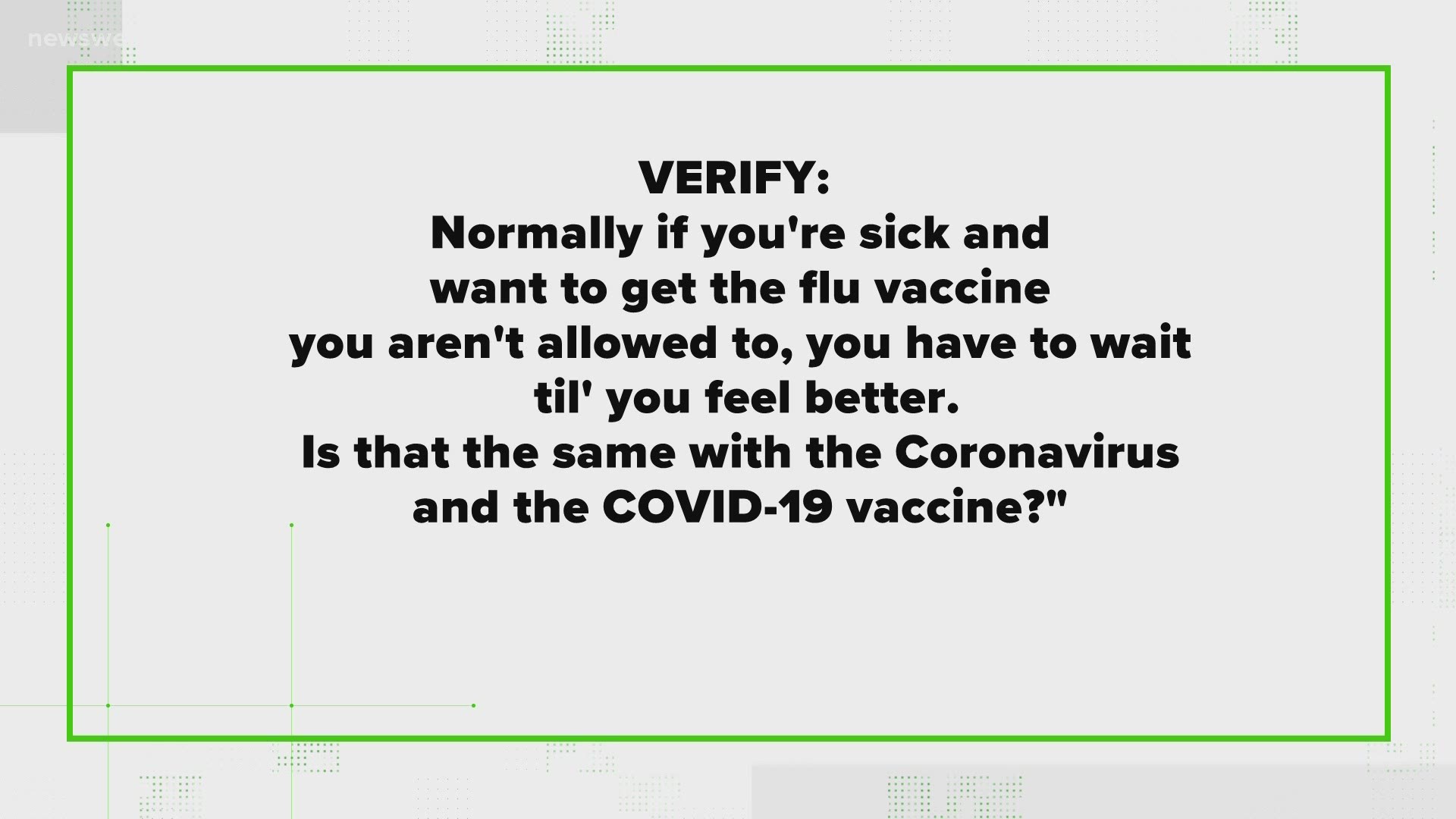 The question arises from flu shot procedures.