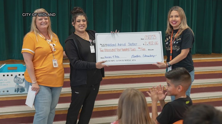 Bonham Elementary students raise over $2,000 for Midland Animal Services