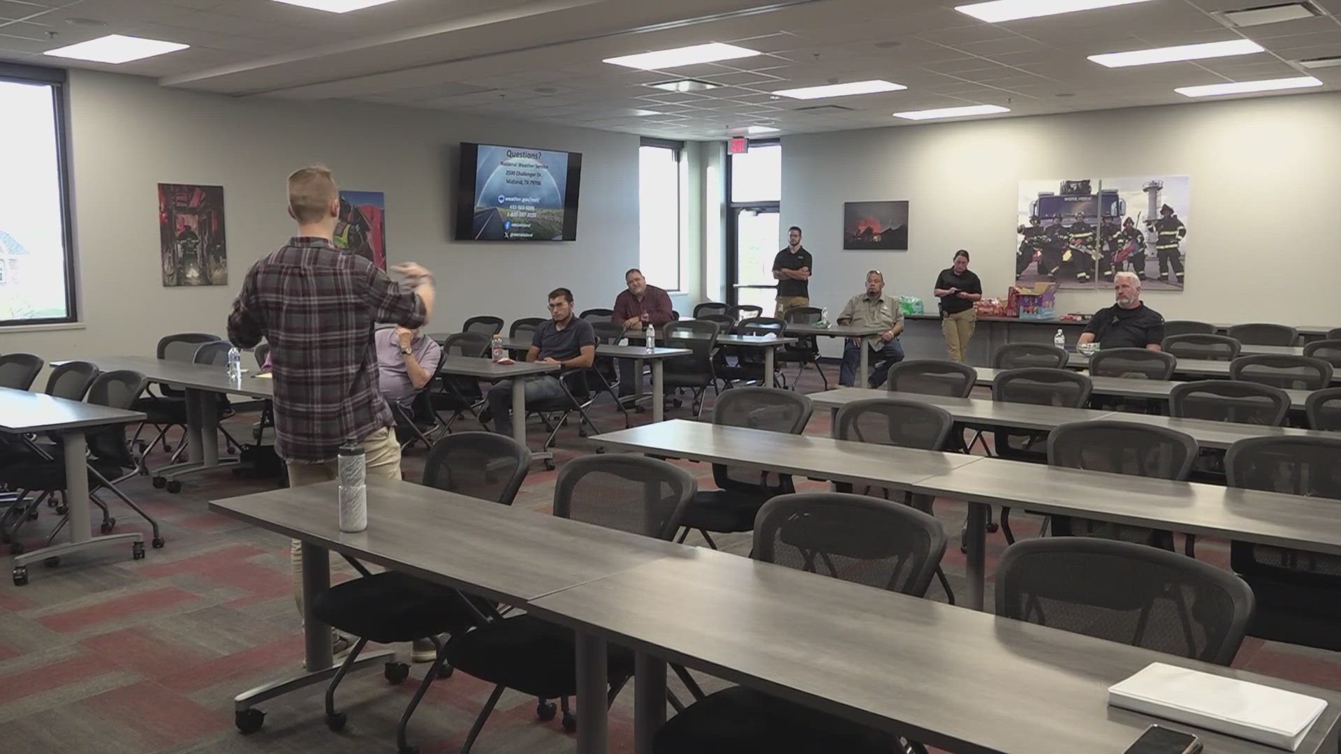 NewsWest 9 Meteorologist Aurora Murray was at the Skywarn Training, which took place at Odessa Fire and Rescue Station 6.
