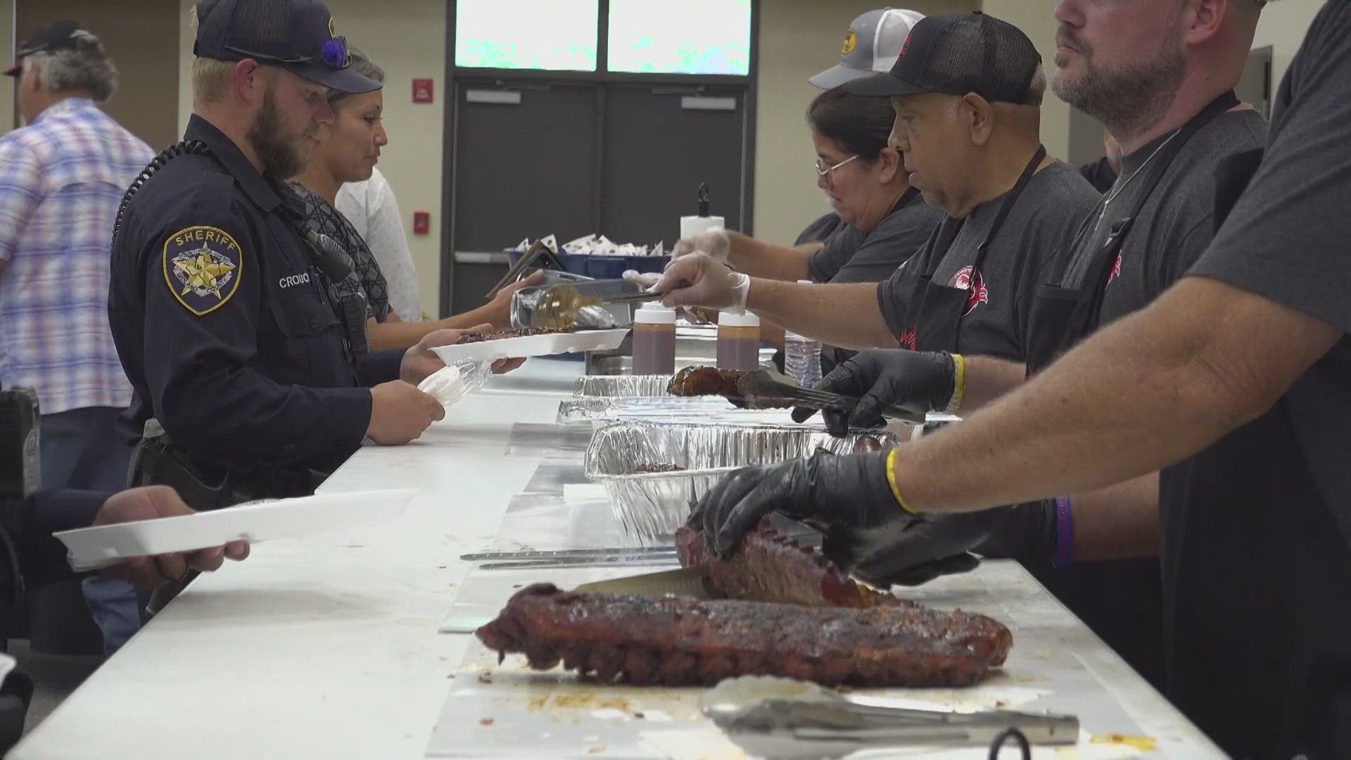 At the event, people had the chance to eat a free meal, shake hands and get to know one another.