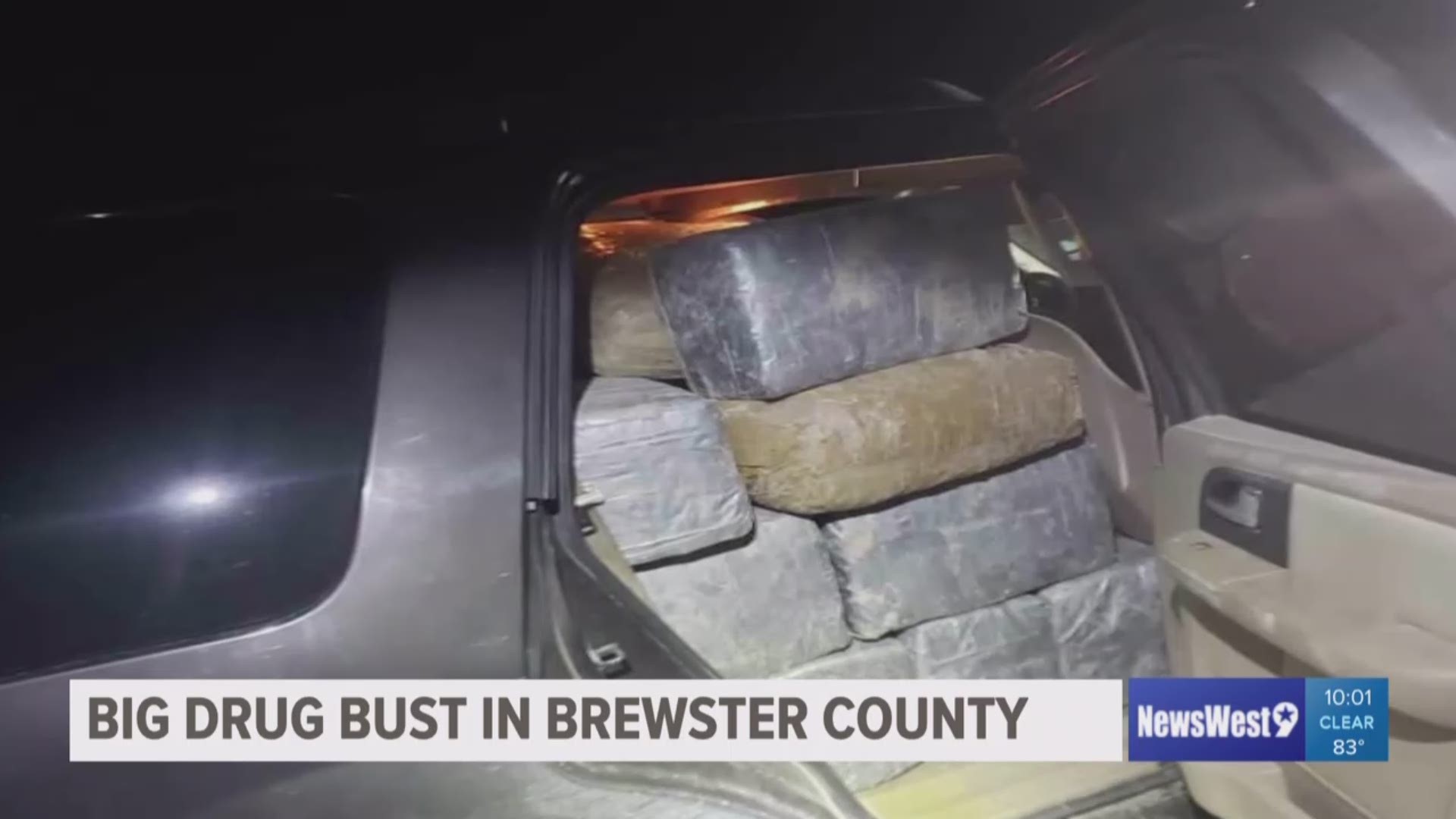 Early Saturday morning, deputies of the Brewster County Sheriff's Office and US Border Patrol Agents recovered approximately 1,127 pounds of marijuana in an abandoned SUV near Highway 90.