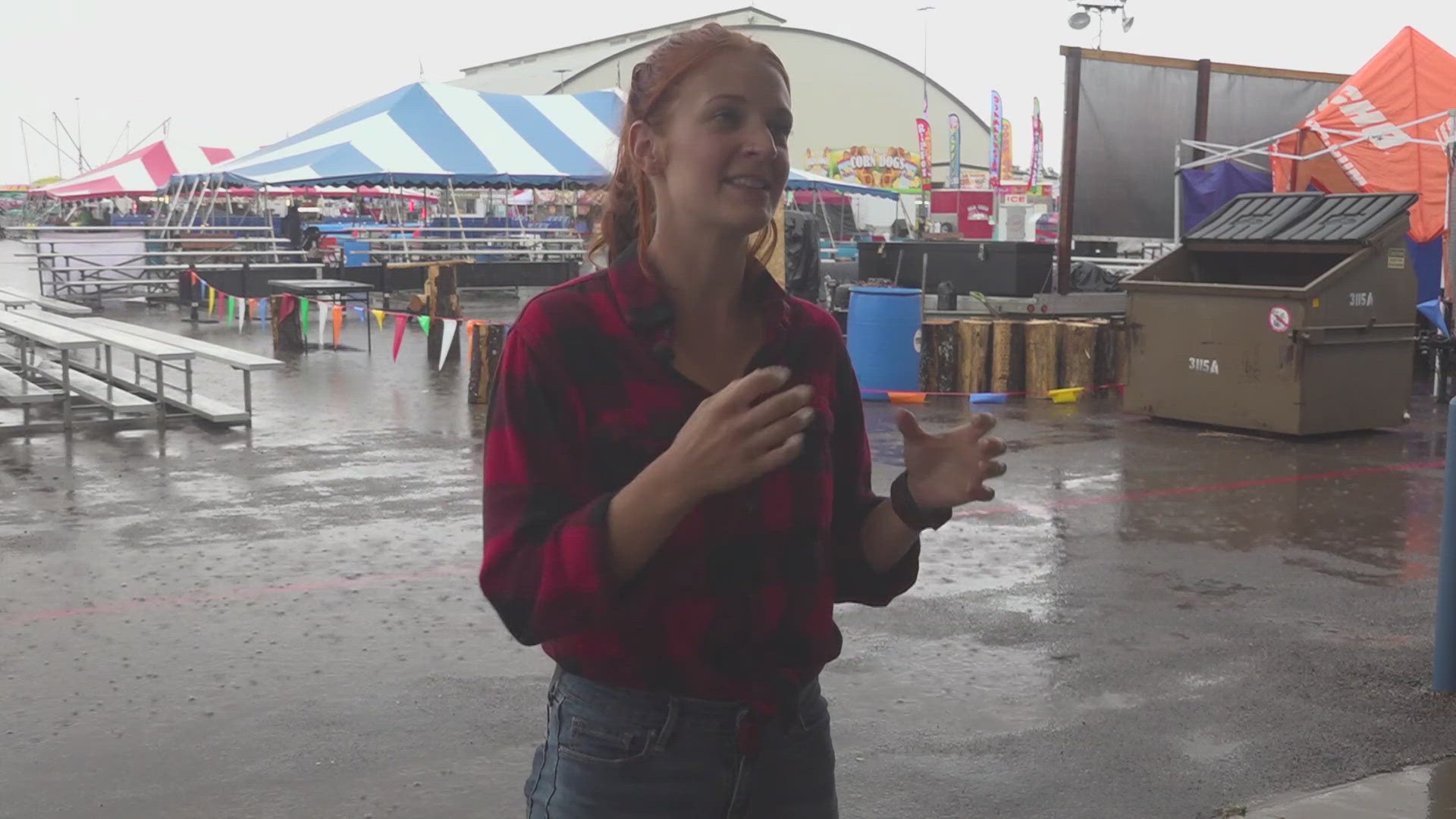 While rain put a damper on Labor Day fun in Odessa at the Permian Basin Fair and Expo, one lumberjill spoke on what makes their show so unique.