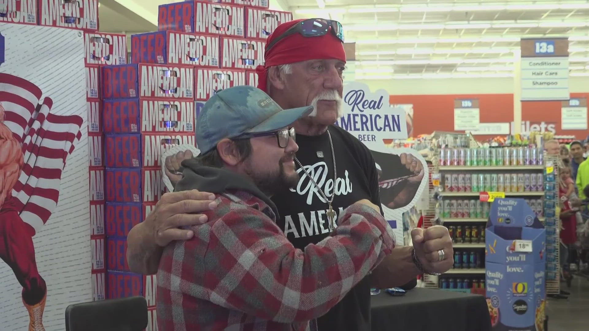 Hulk Hogan was in Midland a part of his West Texas Tour meeting fans and promoting his new beer.