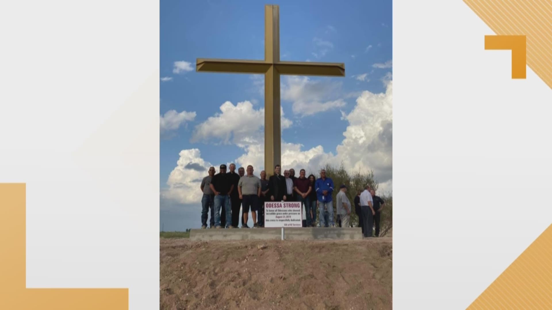 The new cross was dedicated to the mass shooting victims on October 2.
