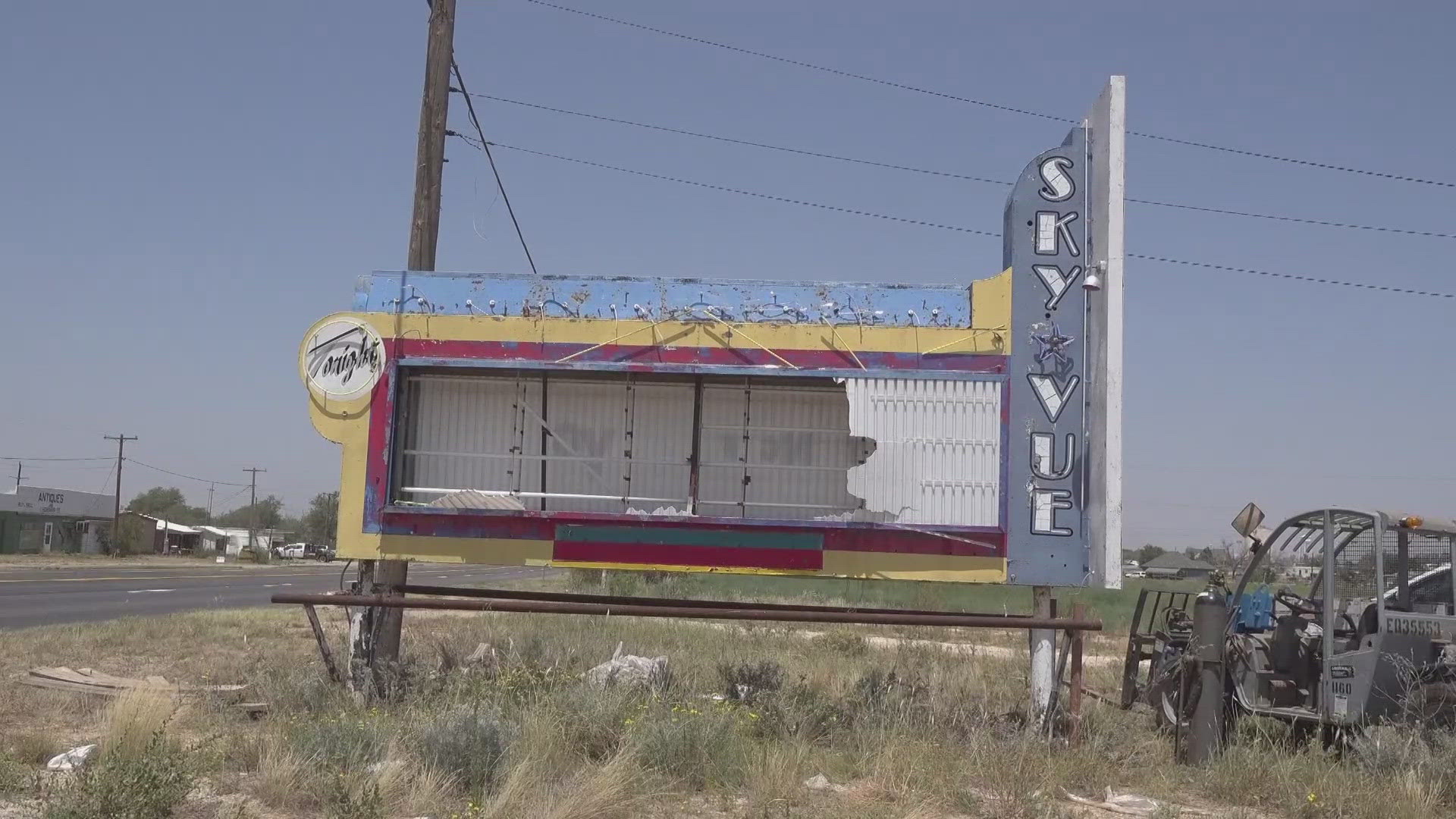 The drive-in theatre opened in 1948 before it permanently closed in 2015. According to the former co-owner, the property in Lamesa has been taken by eminent domain.