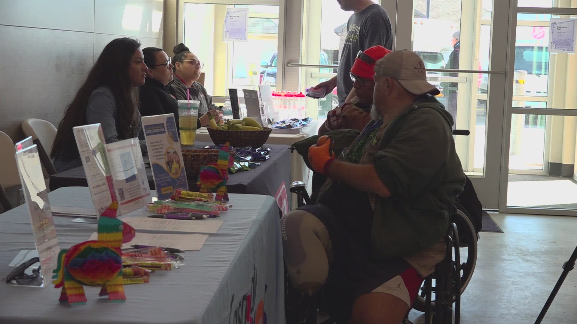 Multiple volunteers and organizations at Midland Salvation Army came out to offer their services and advice.