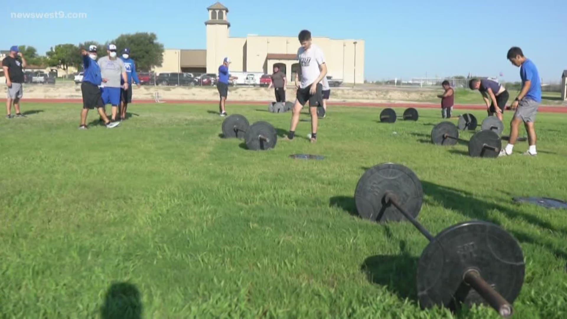 After suspending summer workouts due to a COVID-19 scare, the panthers were back to working out with extra precautions