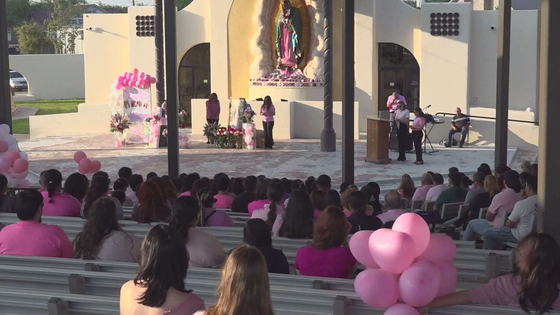 Loved ones gathered to pray and place flowers near a memorial for Madeline. A balloon release concluded the ceremony that was held to represent the person she was.