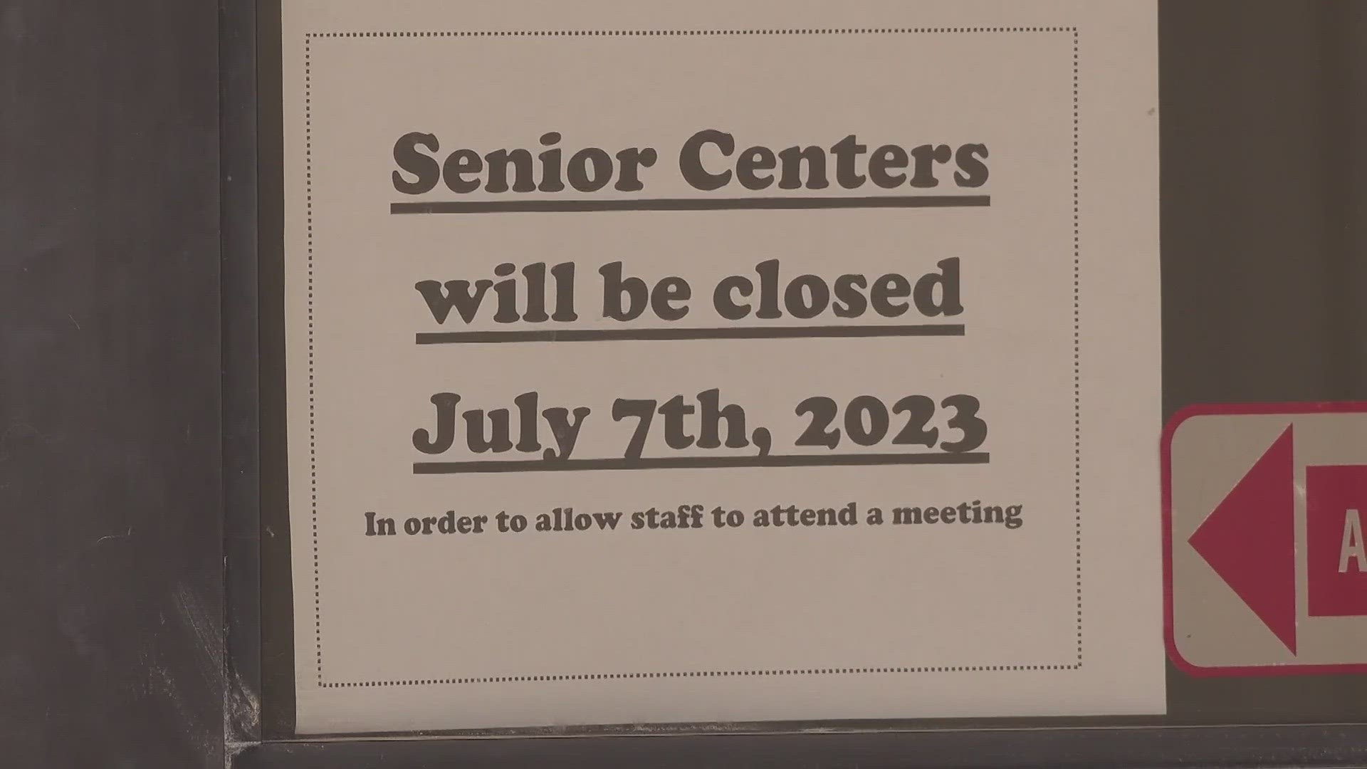 Both the Midland Senior Citizens Center and Southeast Senior Center will be holding staff meetings during the closure.