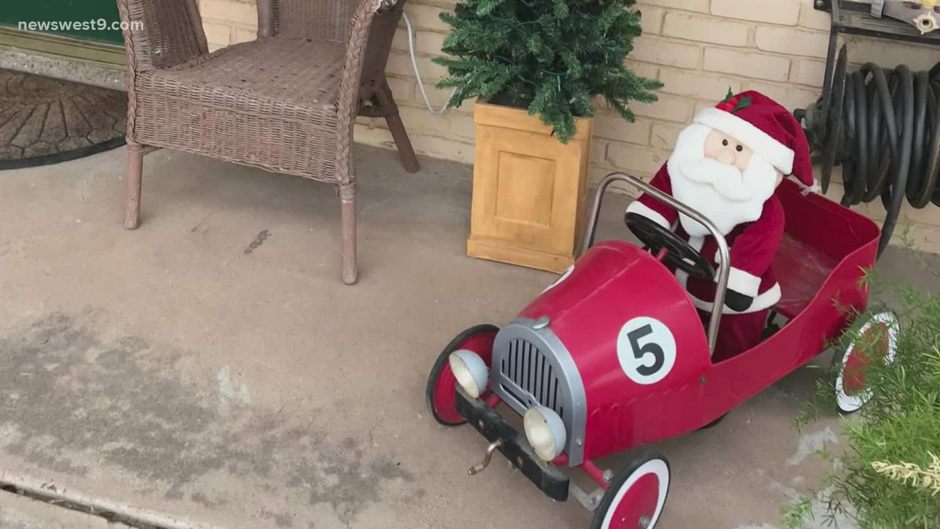 Linda Pryor caught her Santa being stolen off her front porch Thursday on her Ring cam. The Santa has been in the family for years and has now been found.