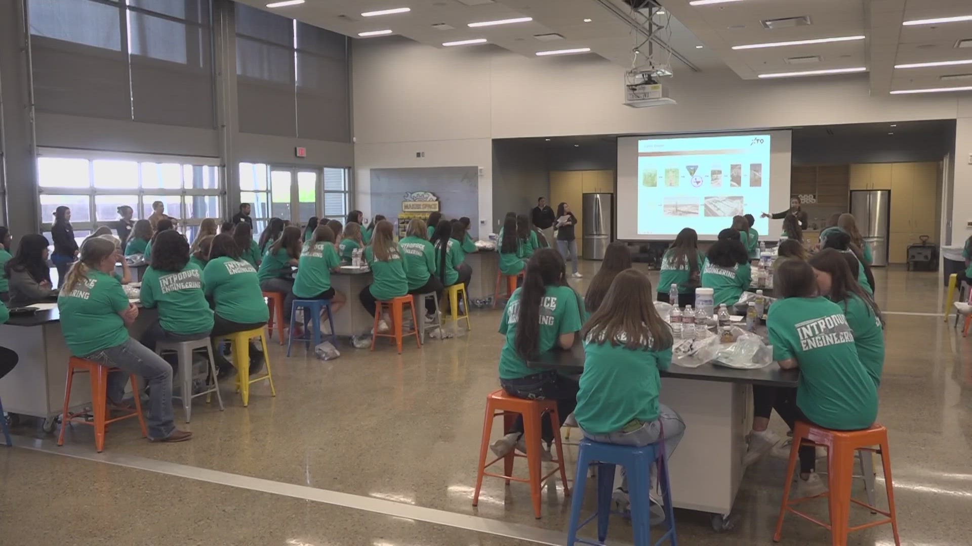 Around 100 8th graders from Midland ISD stepped into the shoes of engineers at the Petroleum Museum's STEM Education Center.