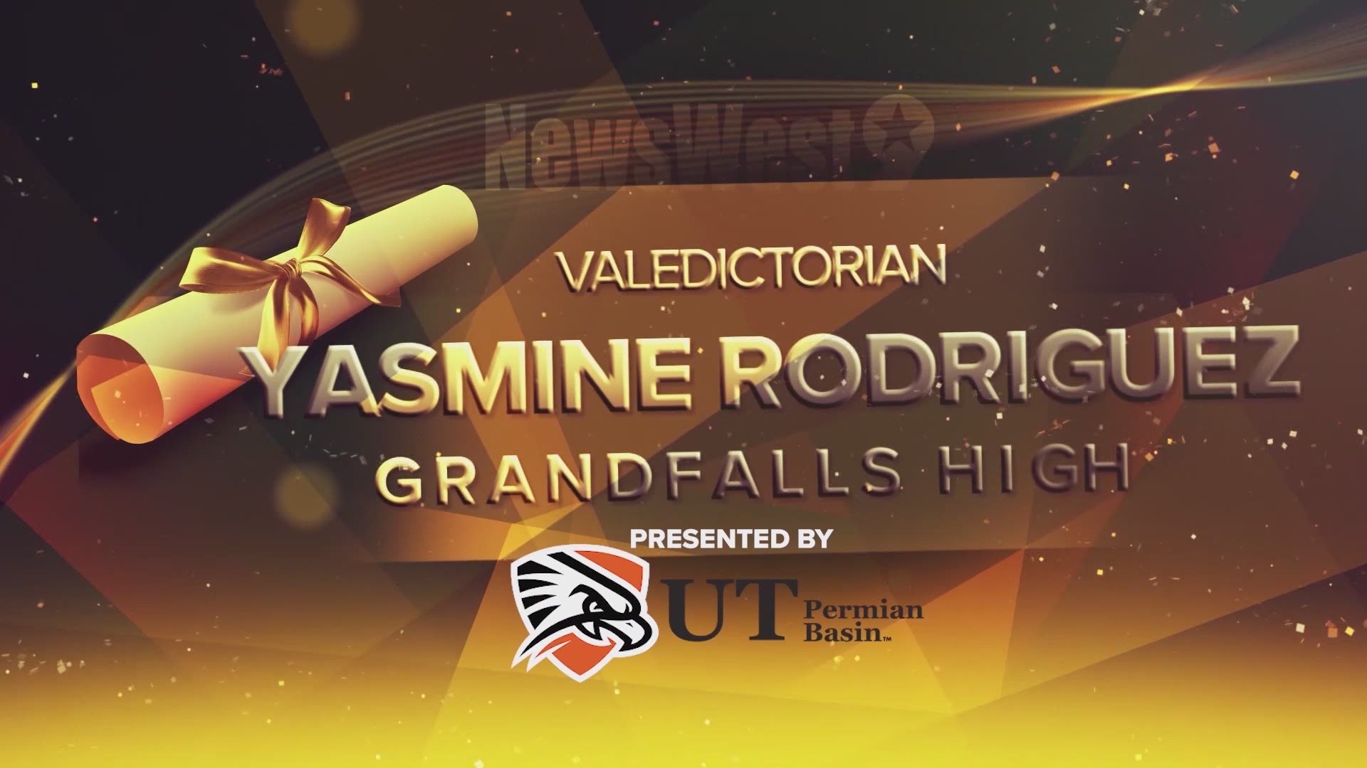 Yasmin Rodriguez gives the Valedictorian speech for Grandfalls High