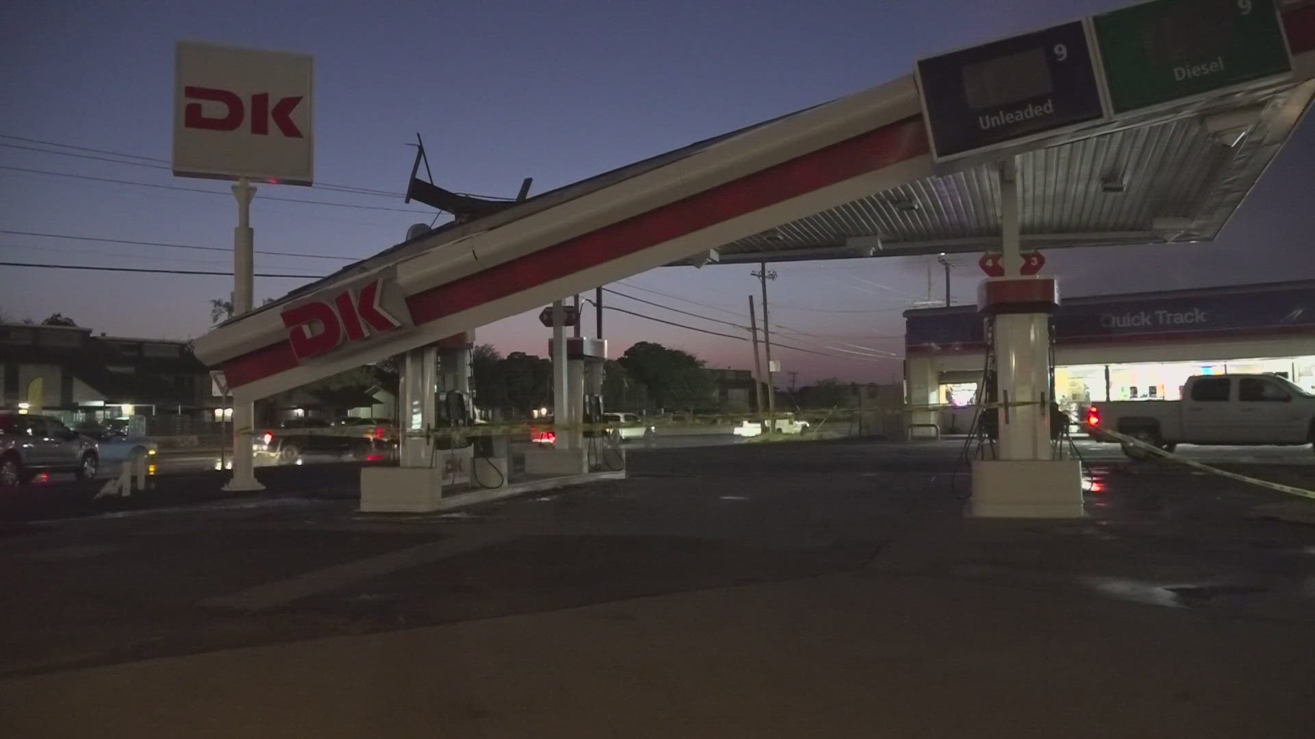 Seen in the video is the carport damaged due to the severe weather on Thursday, May 30.