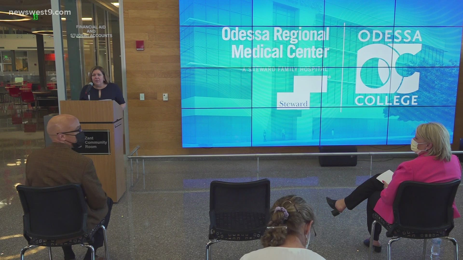 The third floor of the building will be named the "Odessa Regional Medical Center Instruction Floor."