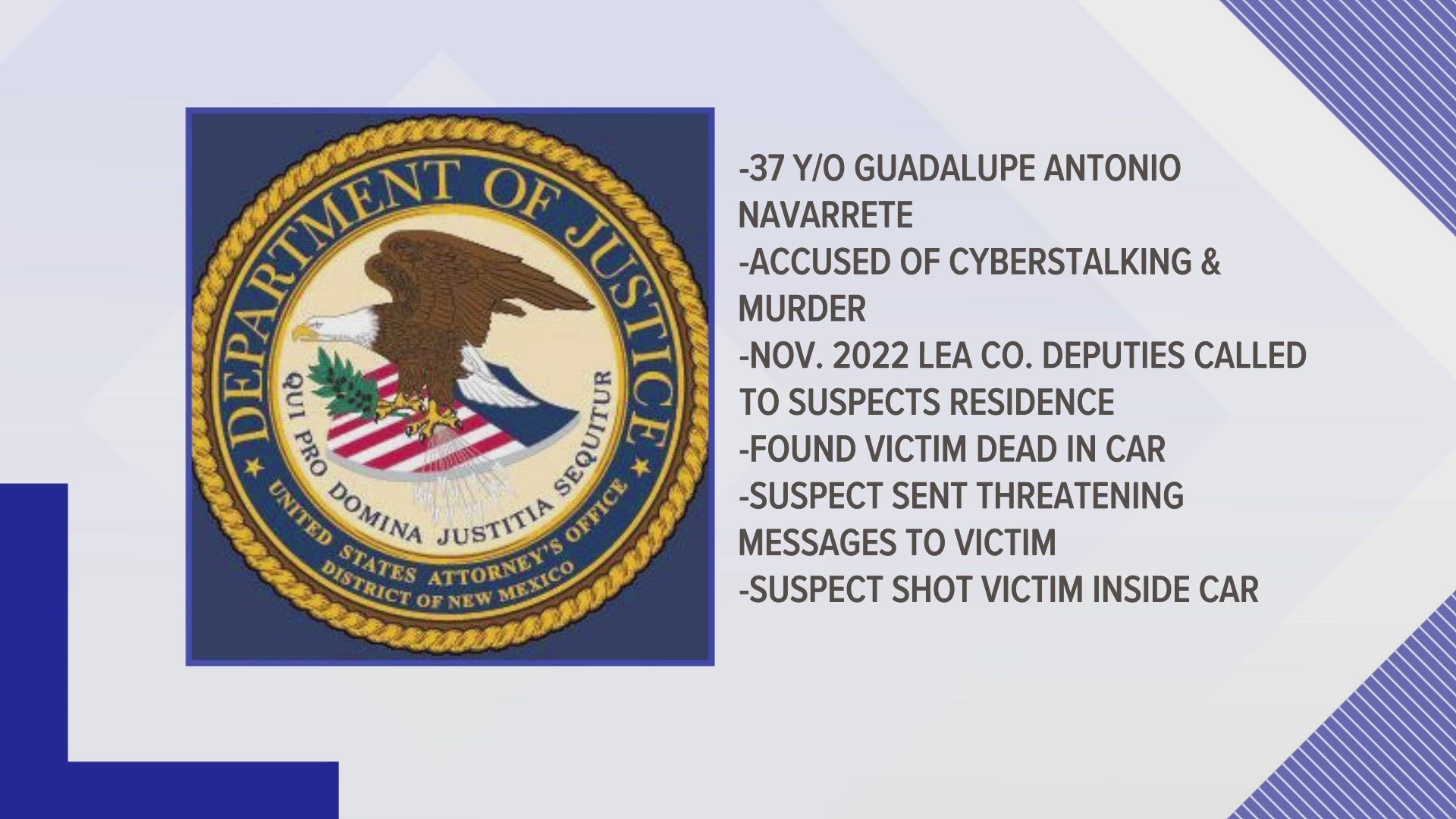 37-year-old Guadalupe Antonio Navarrete was sentenced for possessing a firearm and ammunition, which was used in a 2022 murder of a woman.