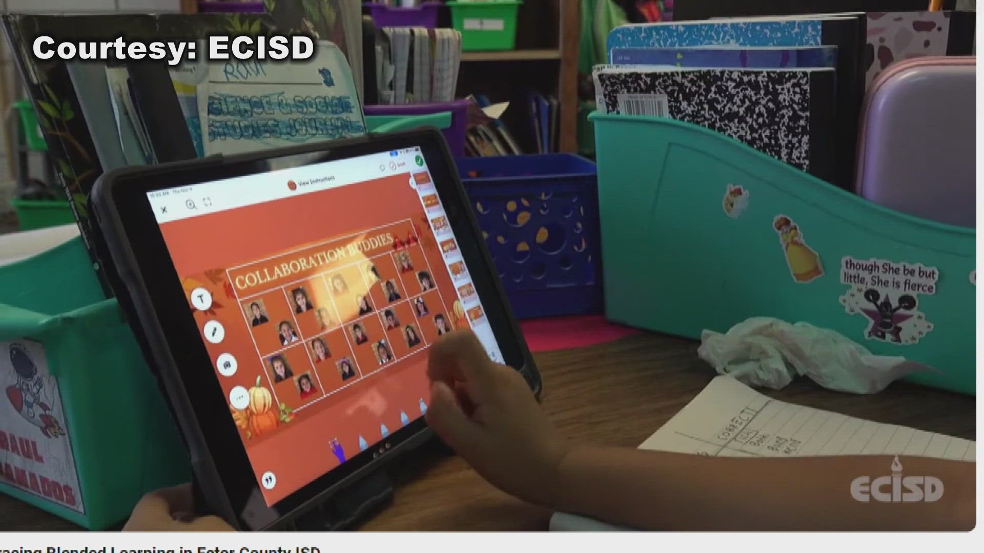 In 2024, the ECISD school fully implemented blended learning. According to Principal Arrott, the tablets contain adaptive software that offer personalized learning.