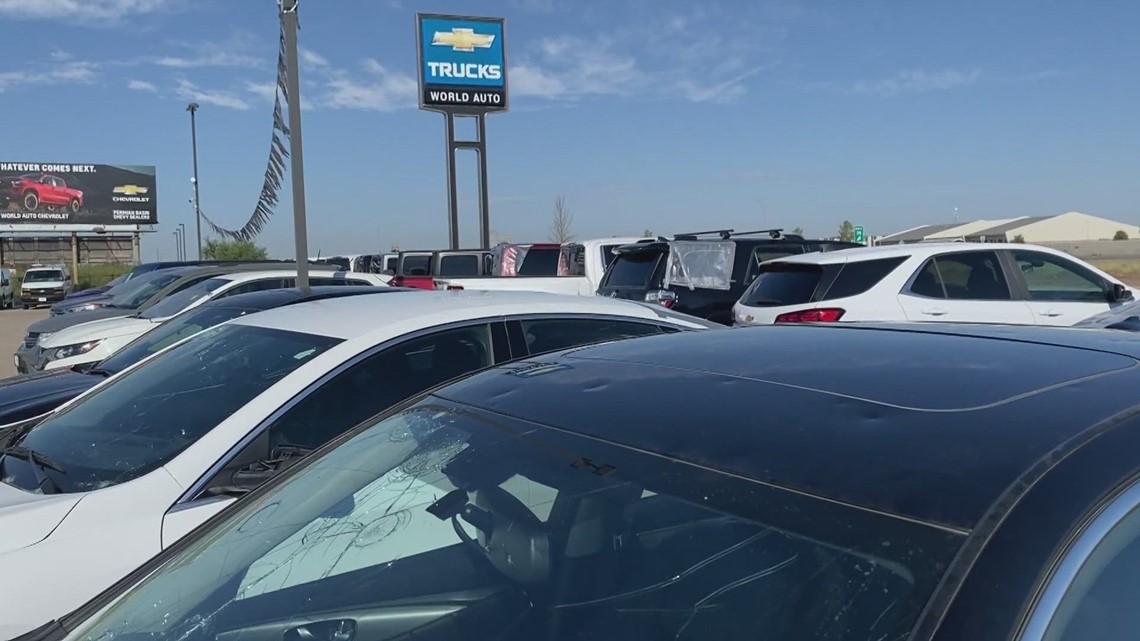 Hail in Pecos leads to damages for local car dealership
