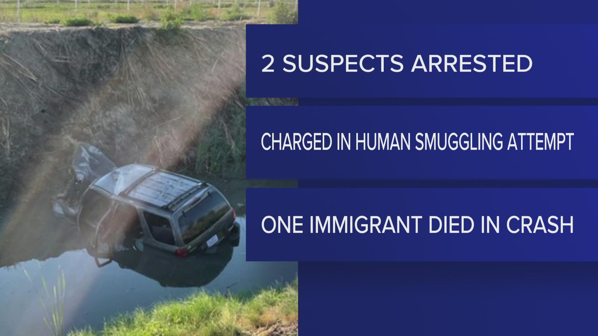 The Homeland Security Investigations have arrested Axel Elias Ramirez and Jorge Soto-Ochoa for conspiracy after also killing passenger in single car crash.