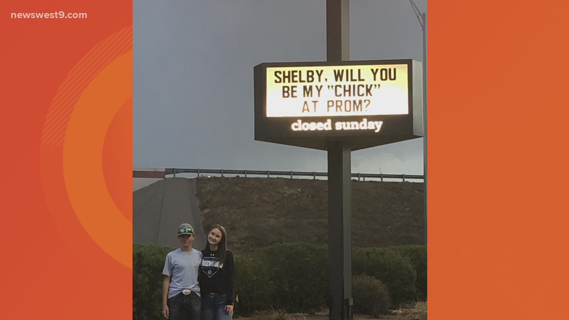 Kaleb Nance received some help from his job to ask his friend Shelby Matthews to their prom at Greenwood High School.