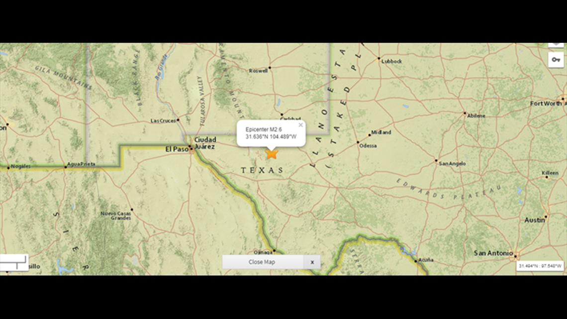 Magnitude 2.6 earthquake hits Western Texas