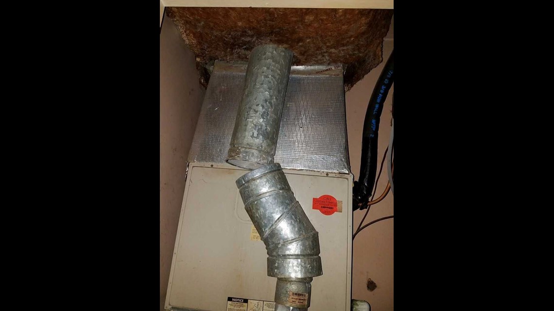 Detached vents could lead to carbon monoxide poisoning