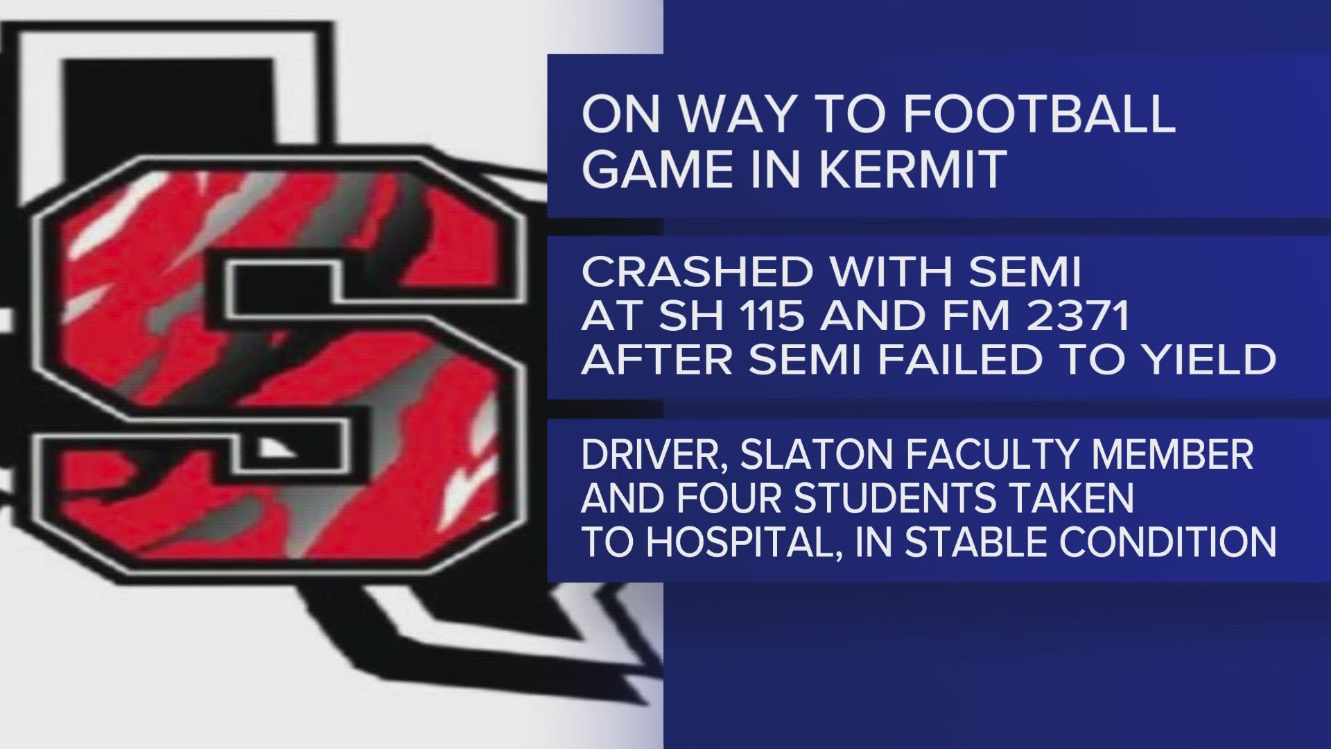 Slaton Football training staff in stable condition after crash on the ...