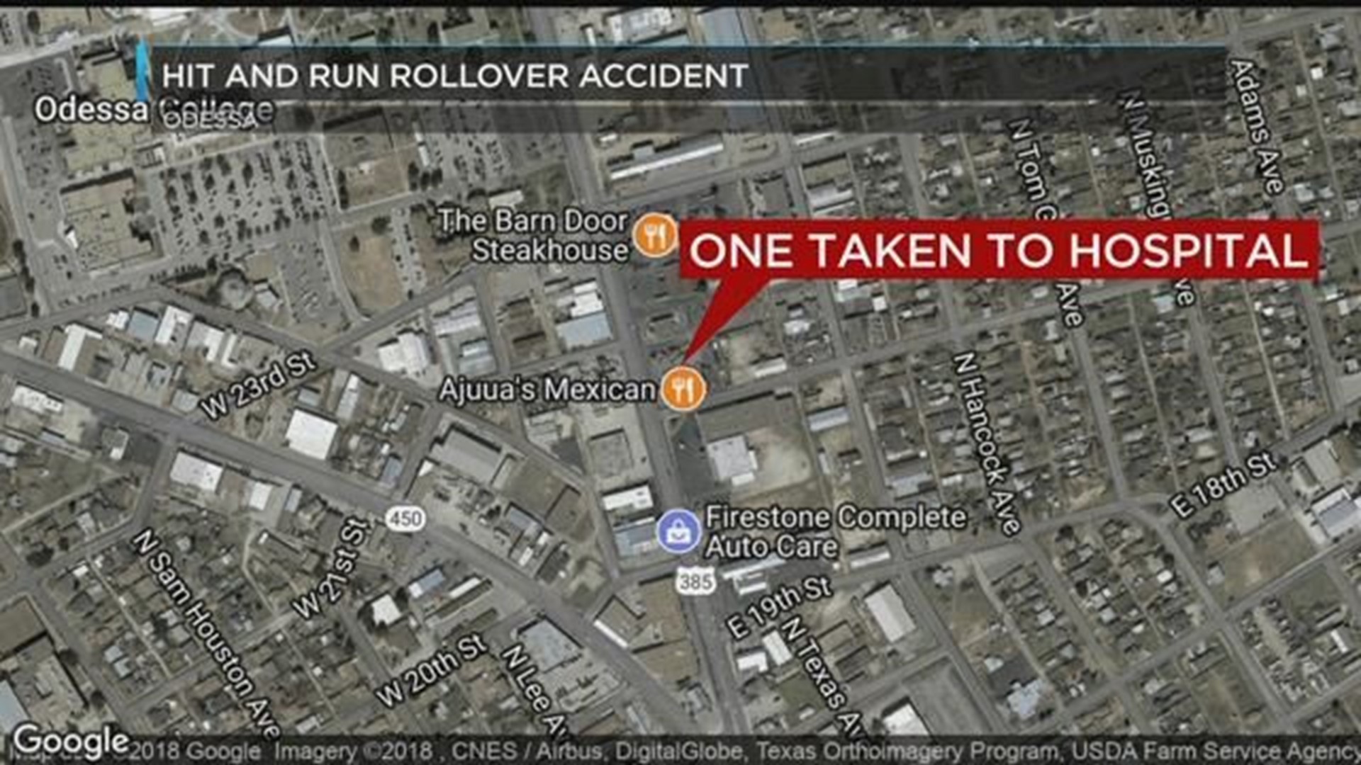 One transported to MCH following hit-and-run rollover crash