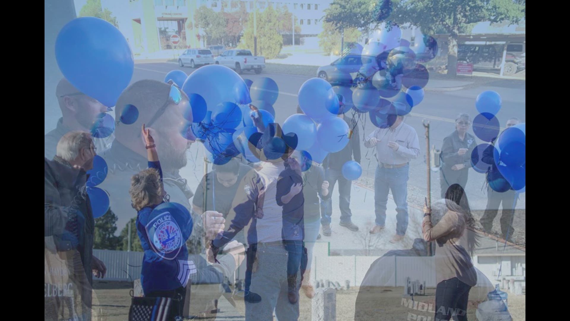 The Midland Police Department held a balloon release in honor of the fallen officer.