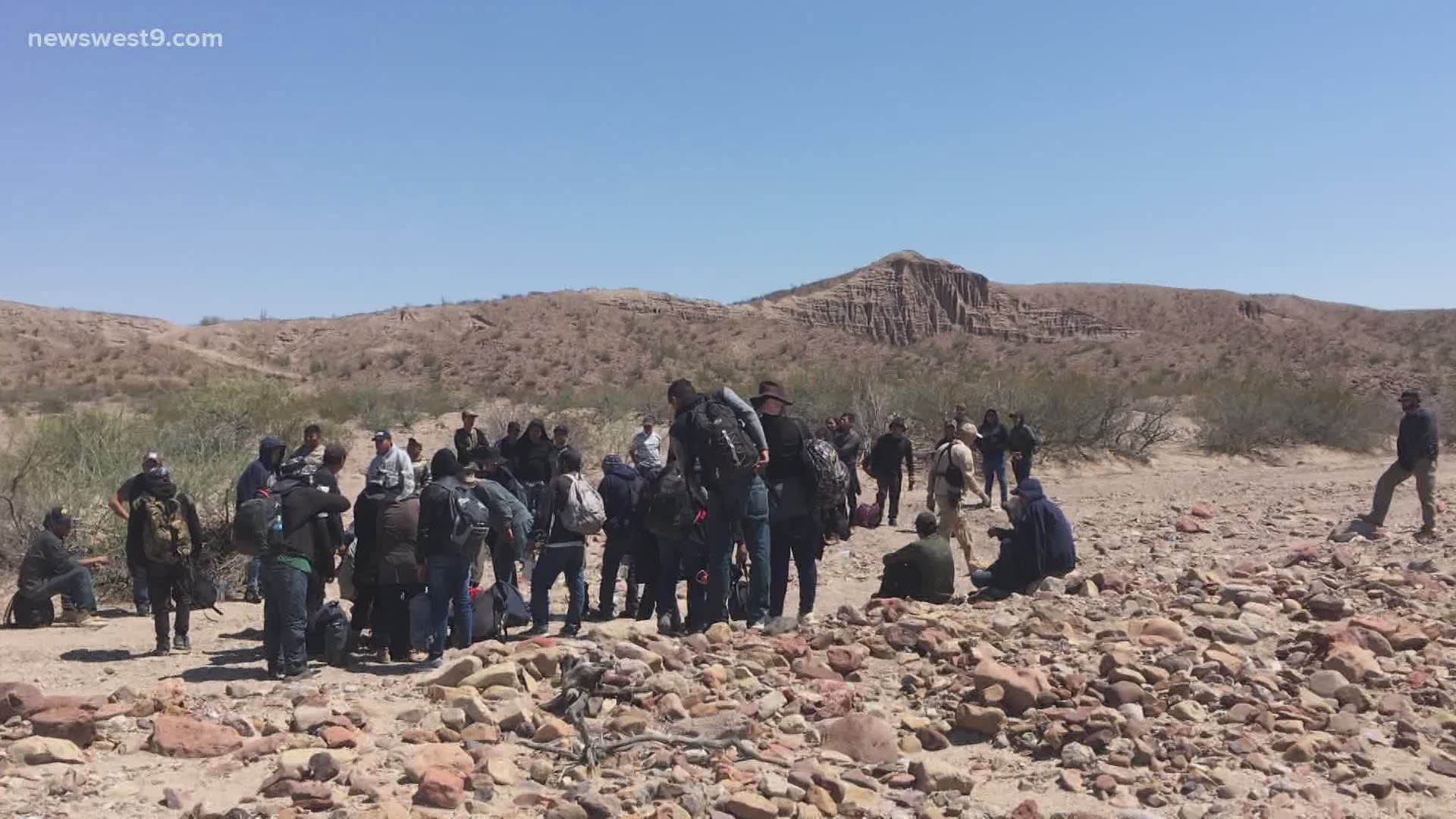 Agents apprehended more than 50 undocumented migrants near Valentine and over 130 near Van Horn.
