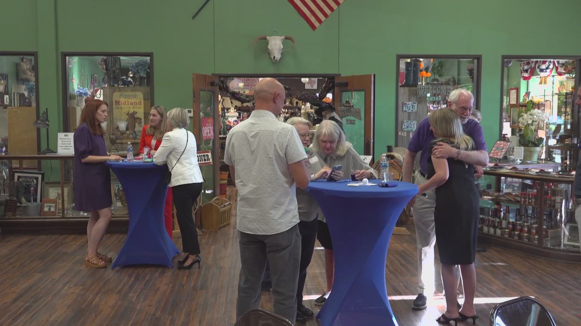 The non-profit organization was at Susie's South Forty Confections to address critical needs.