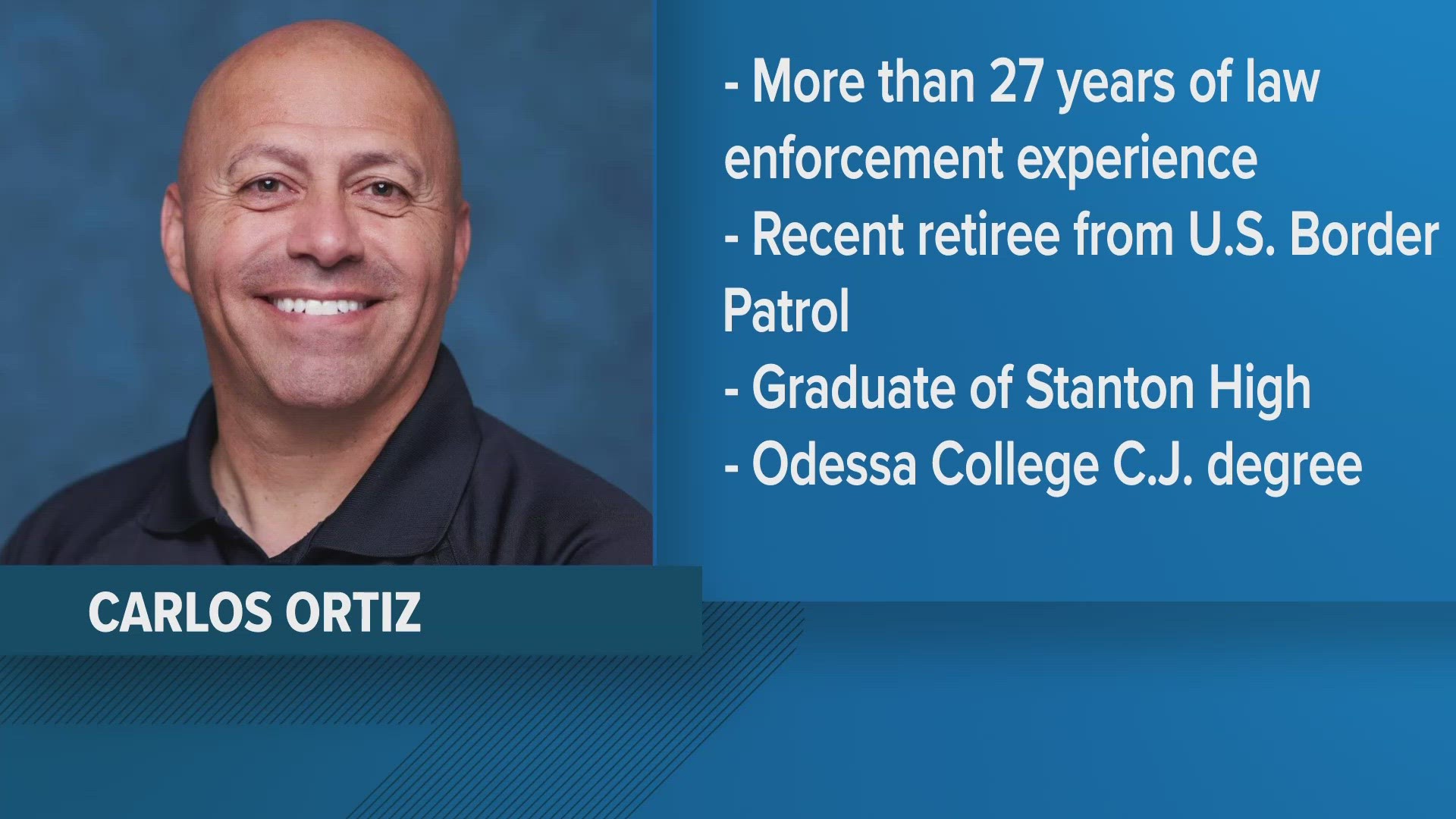 Carlos Ortiz will start serving the district on June 26 and brings more than 27 years of law enforcement experience into the role.