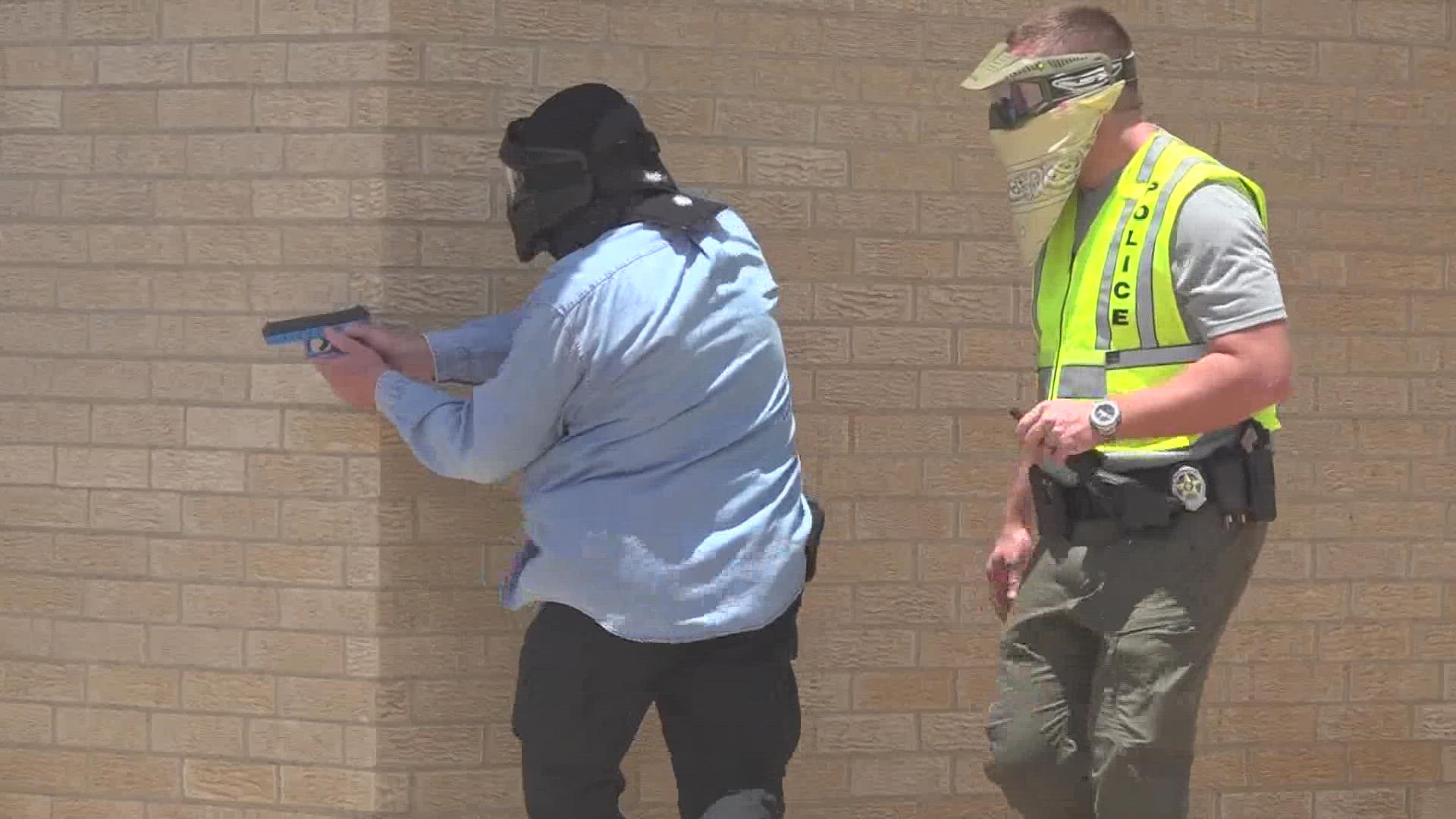 The training focused primarily on solo officer response to an active shooter situation.