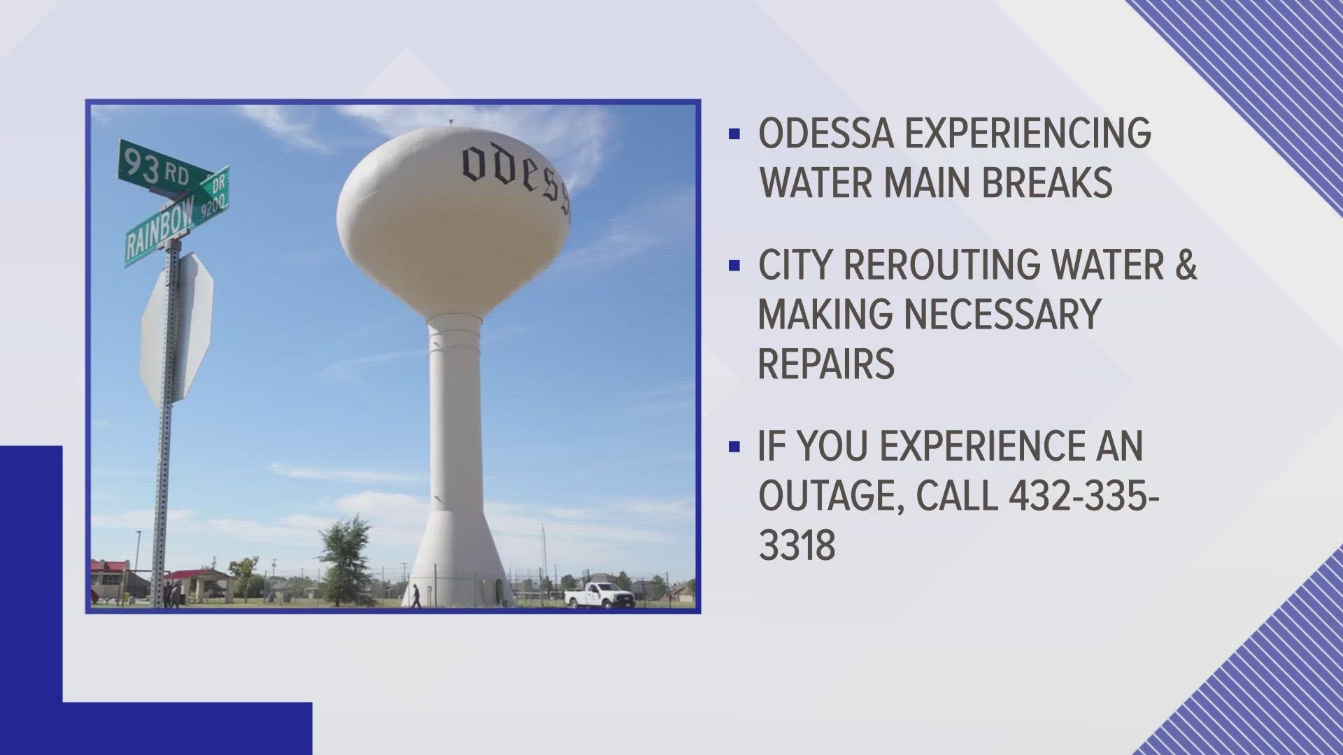 City of Odessa's Utility Department experiencing 'aboveaverage' water