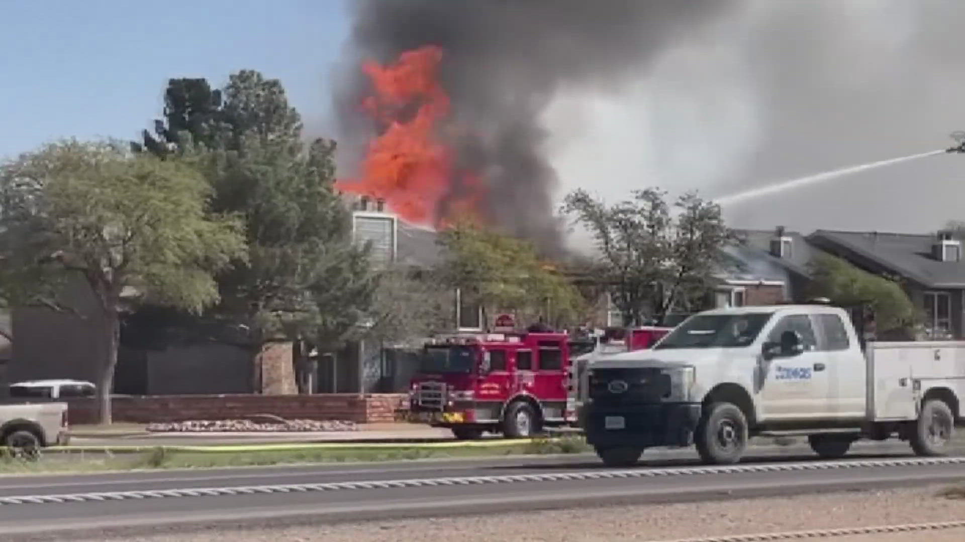 The fire happened around 10 a.m. Wednesday and caused traffic delays along a portion of Loop 250.