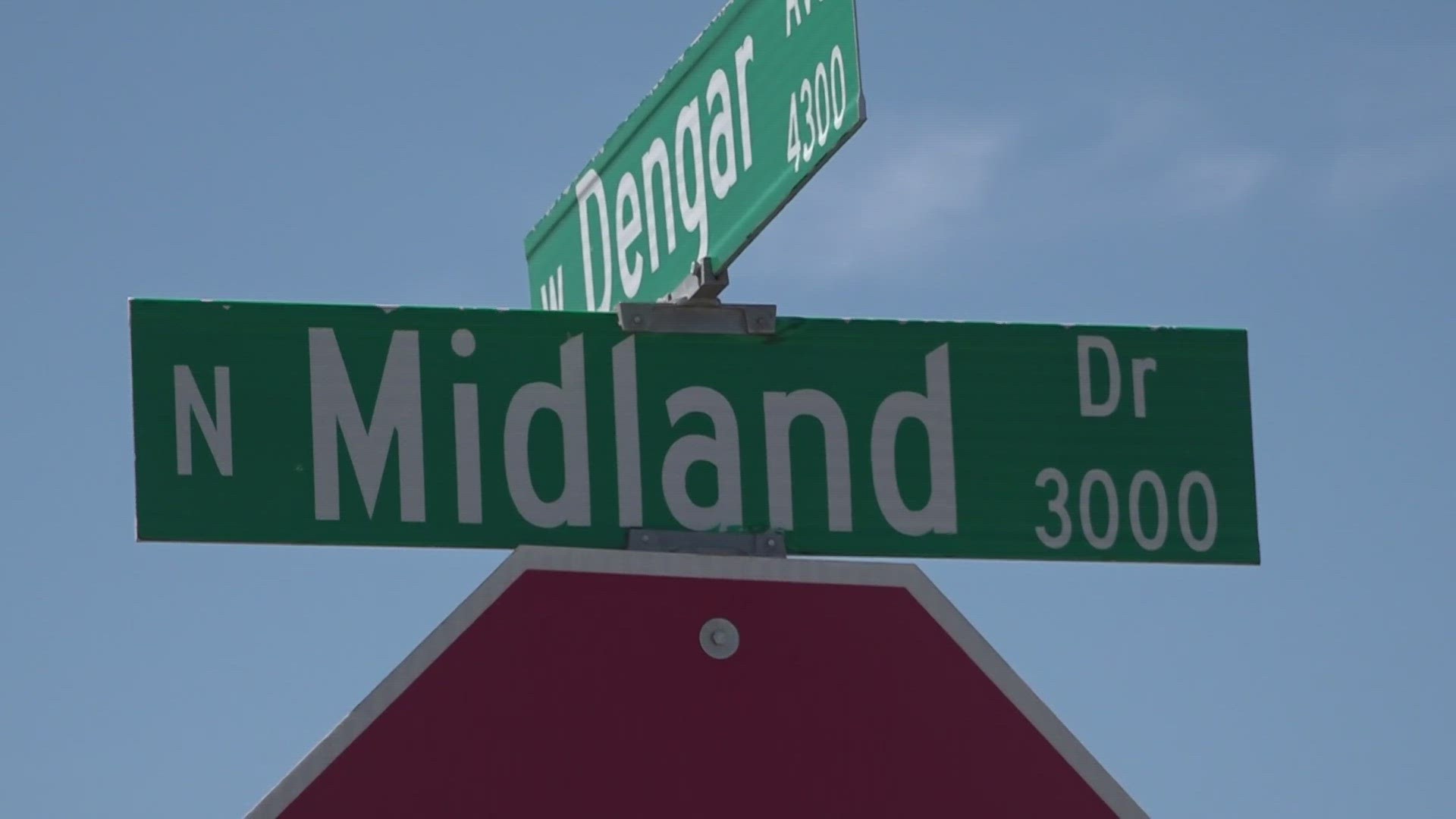 The victim said that the suspect was forcefully knocking on his door in the 3000 block of North Midland Drive around 1:48 a.m. No information about suspect released.