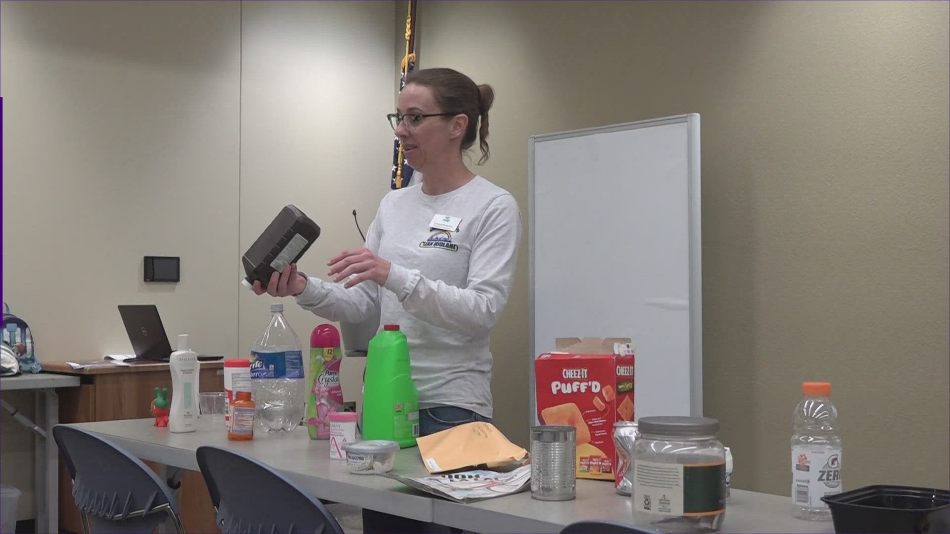 Tips on everything recycling were discussed at Centennial Park for Keep Midland Beautiful's Lunch & Learn.