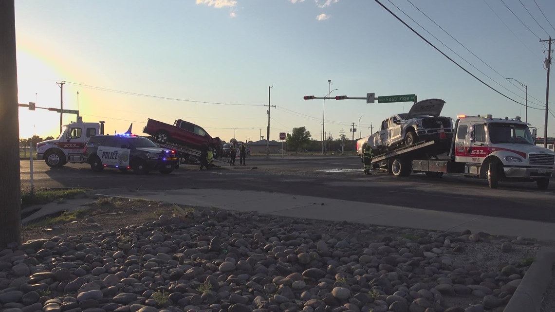 Woman and infant transported to hospital after three-vehicle crash at Odessa intersection