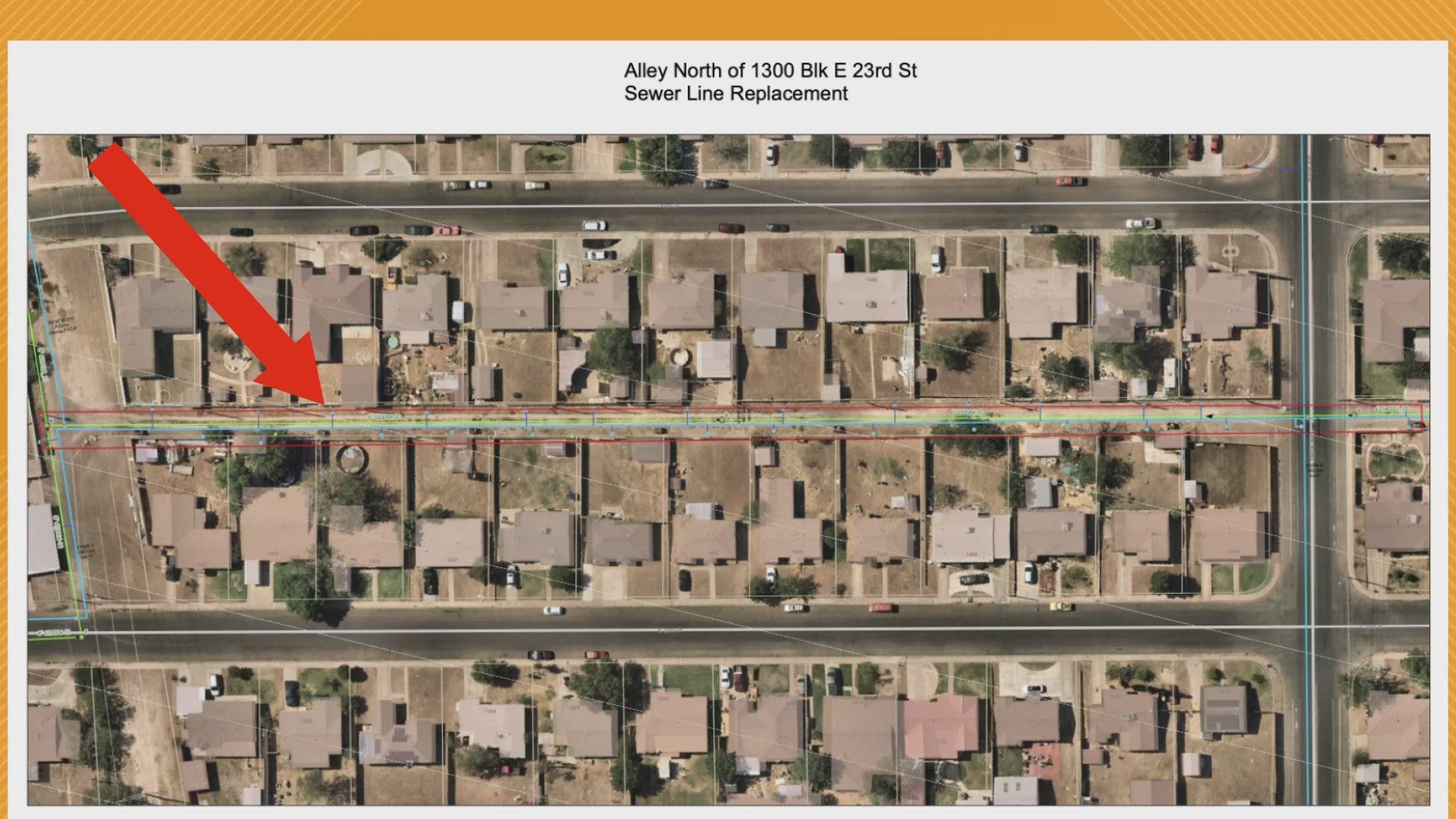 The project will be taking place in the alley north of the 1300 block of E. 23 Street and should take about two months to finish.