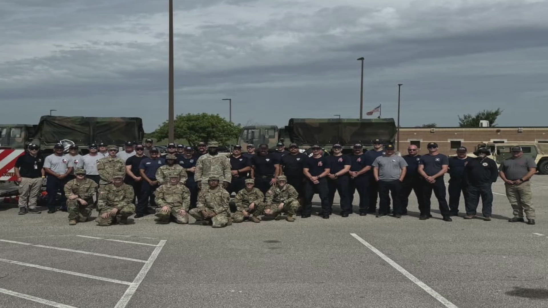 Elbis Nicolas and Clayton King are a part of Strike Team 166 in Houston. They have been assigned to help the Army National Guard in high water vehicles.