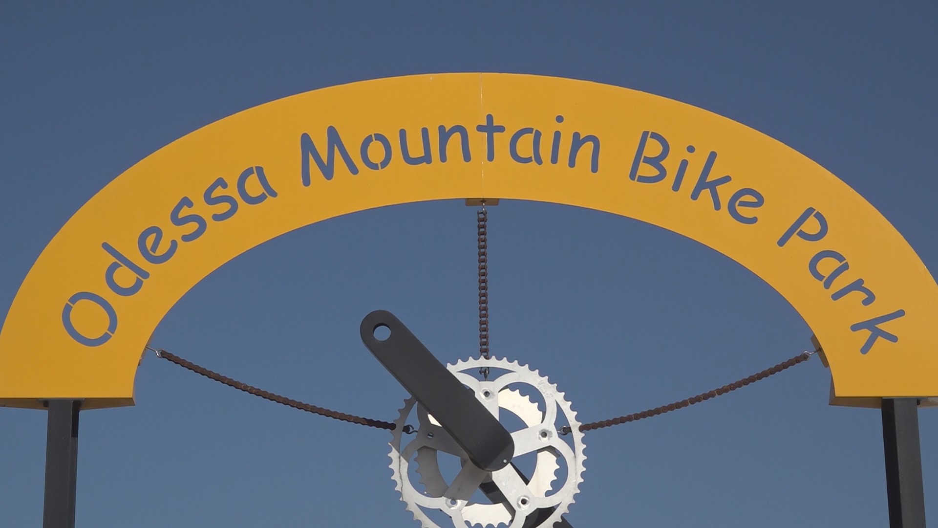 Meteorologists Nathan Santo Domingo and Anthony Franze give mountain biking a try at Odessa Mountain Bike Park