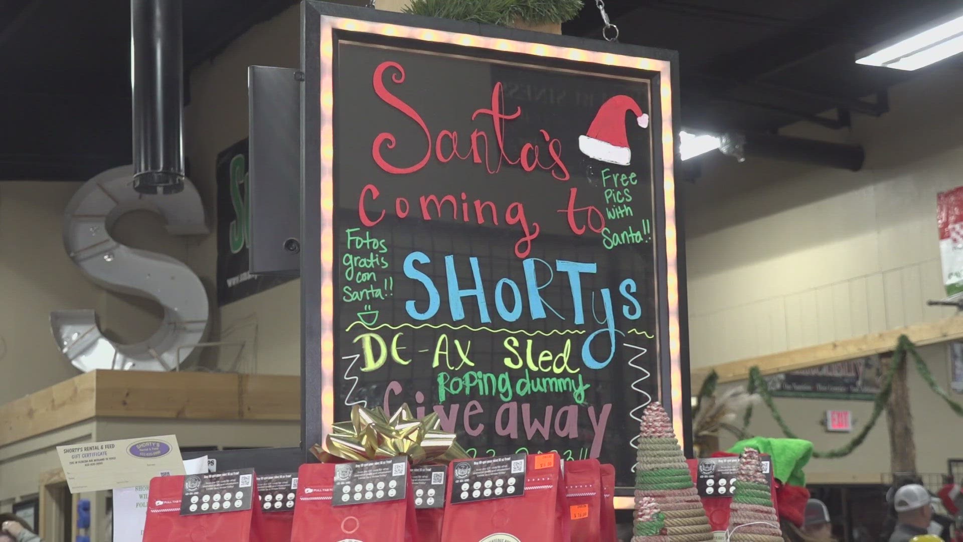 A mini Christmas market for local vendors was also at Shorty's Rental and Feed on Saturday.