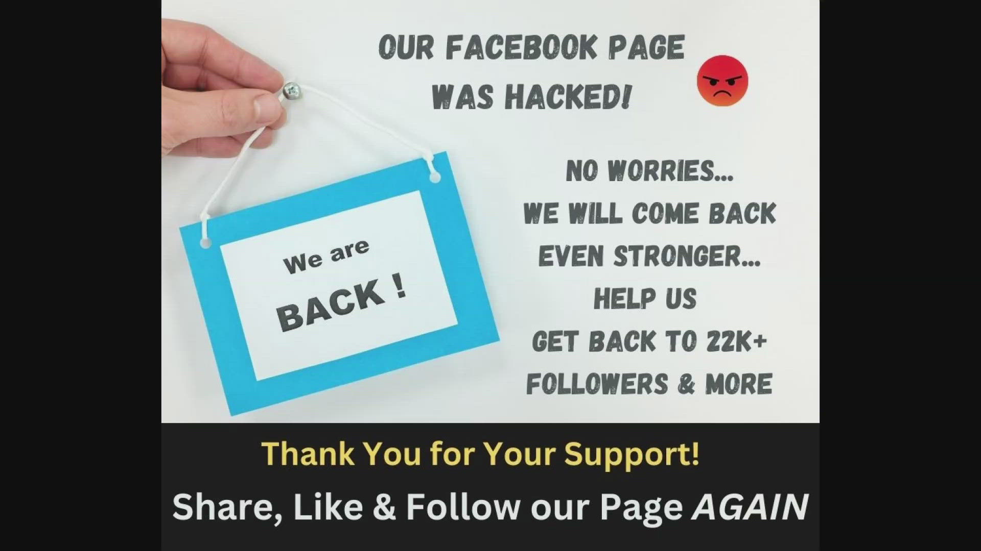 The hacking was on July 4 and lasted for a week, resulting in a loss of over 22,000 followers. Crime Stoppers says their Facebook is back up and running.