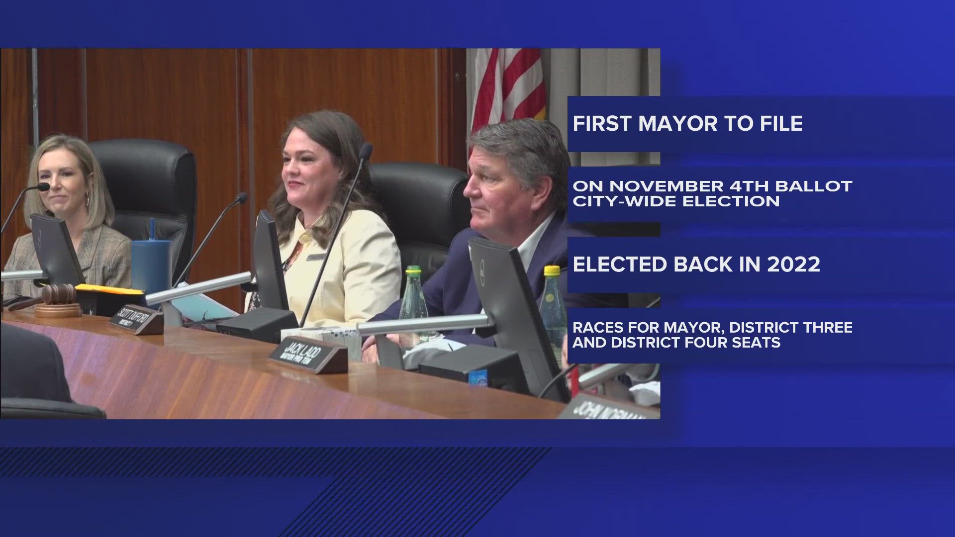 Blong has been mayor since 2023. She was elected the first woman mayor of the city in 2022.