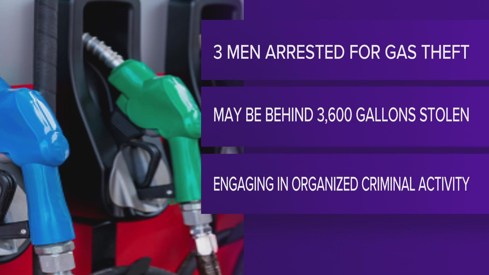 The male suspects attempted to illegally obtain gas at a Kent Kwik by tampering with the fuel pump.