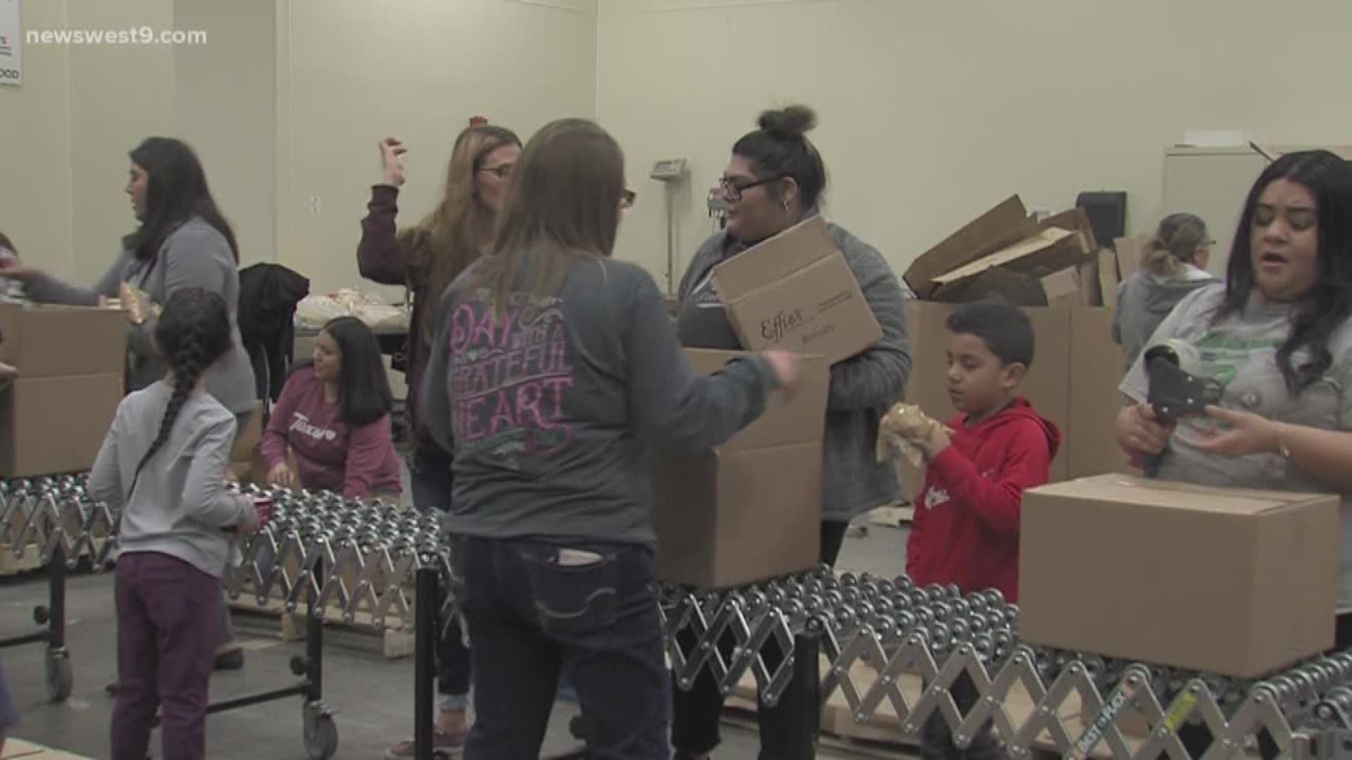 Volunteers filled backpacks, senior boxes and outreach boxes throughout the holiday.