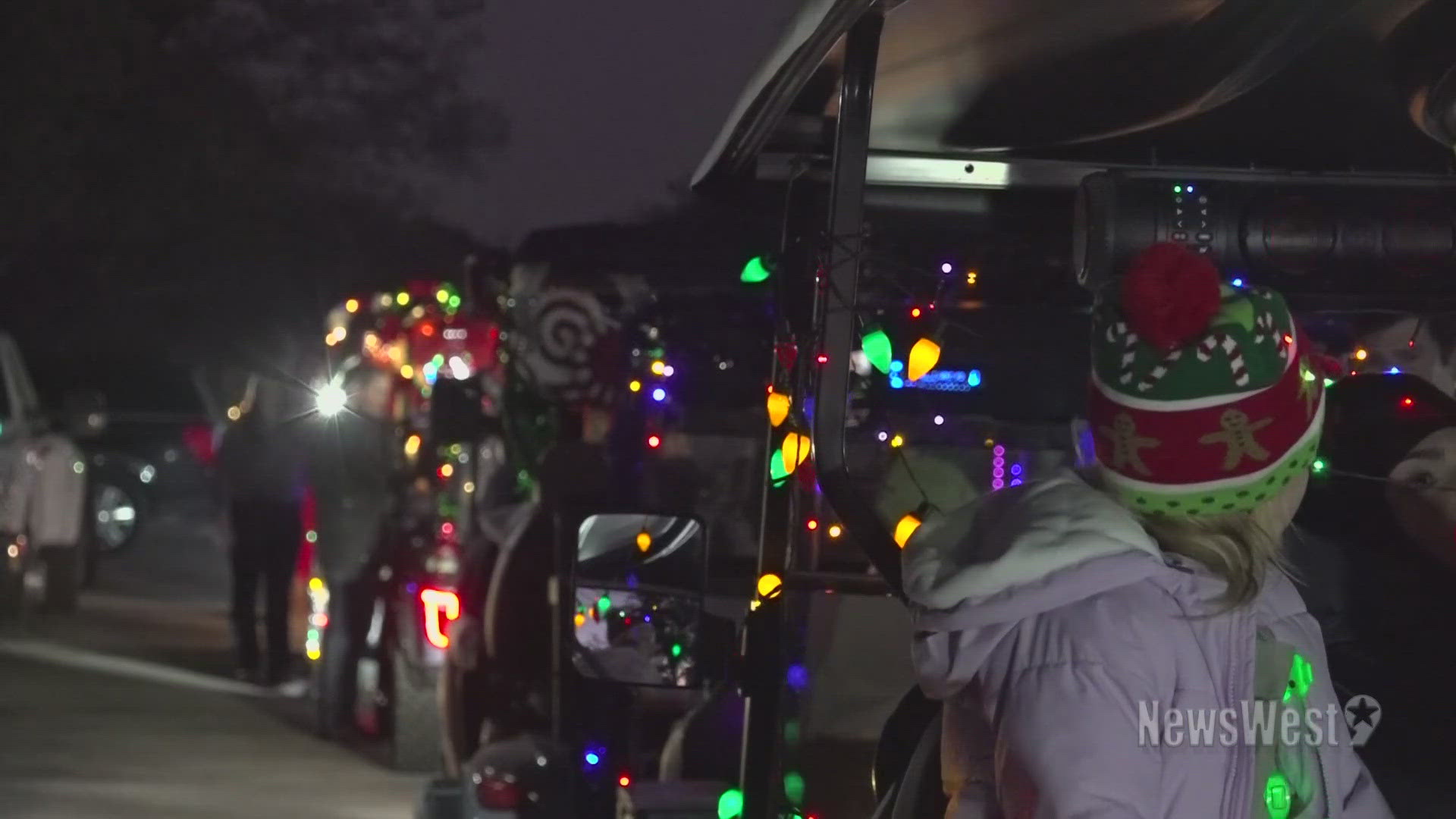 Neighbors came dressed in their best holiday gear and decked out golf carts in holiday decorations to benefit the West Texas Food Bank.