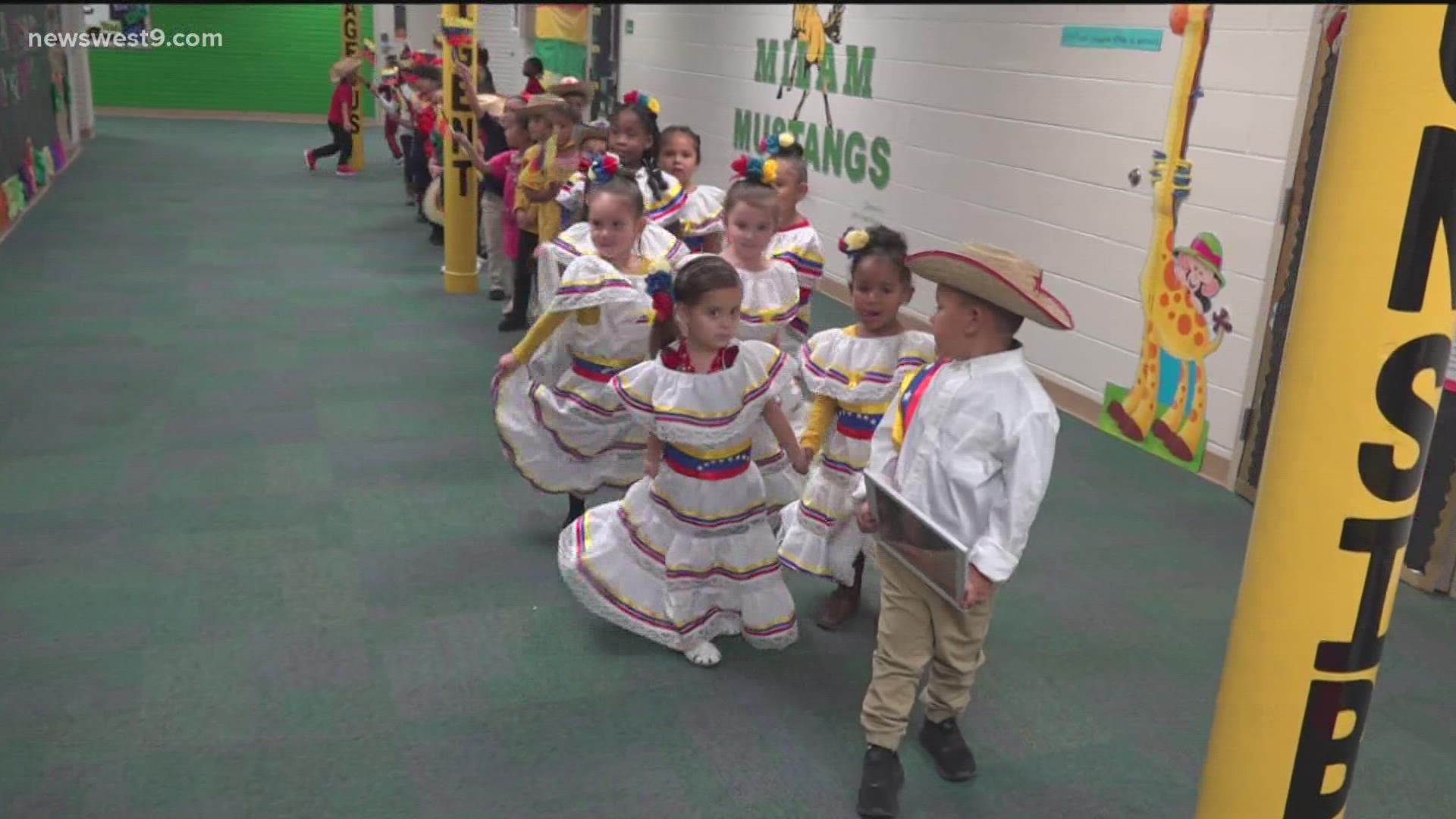 Kids showcased what they have learned about Hispanic arts, music and dance.