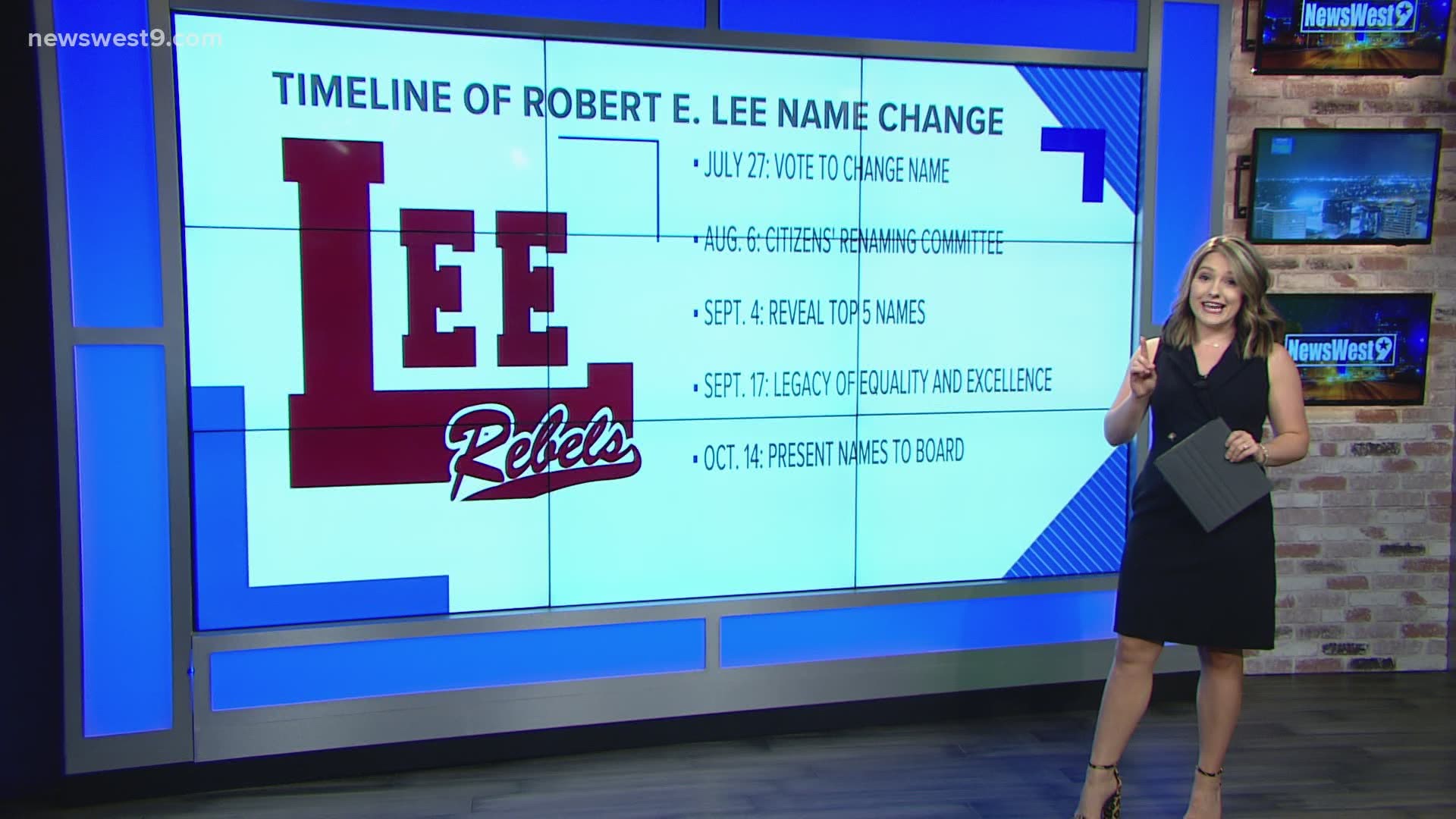 What's the timeline of Robert E. Lee High School's name change? |  