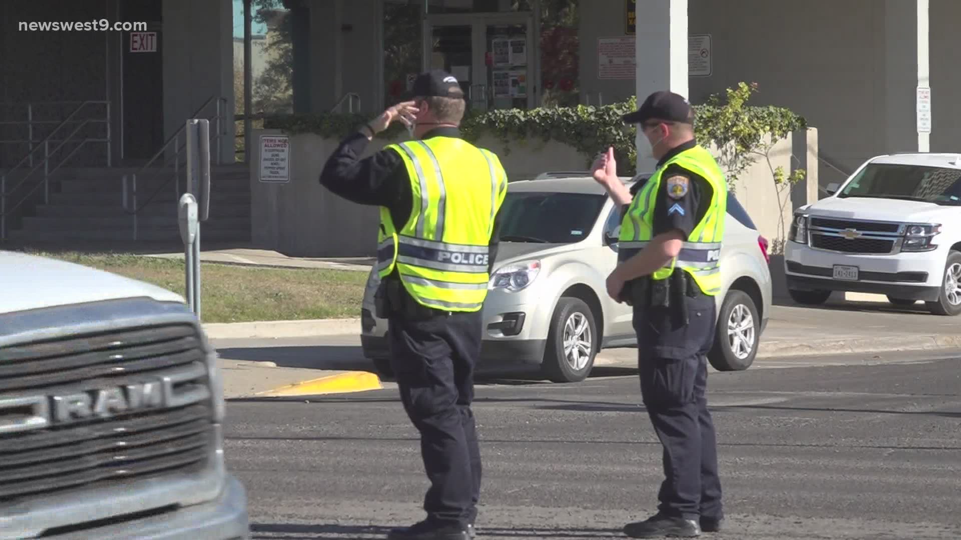 The department turned off the stoplight at 3rd and grant so recruits could practice directing traffic.